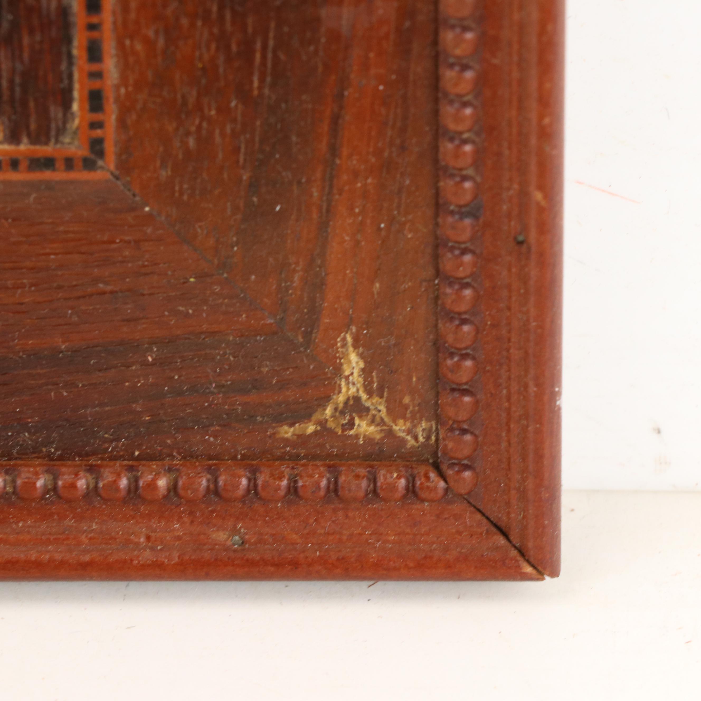 Wood Marquetry Landscape Panel, 20th Century