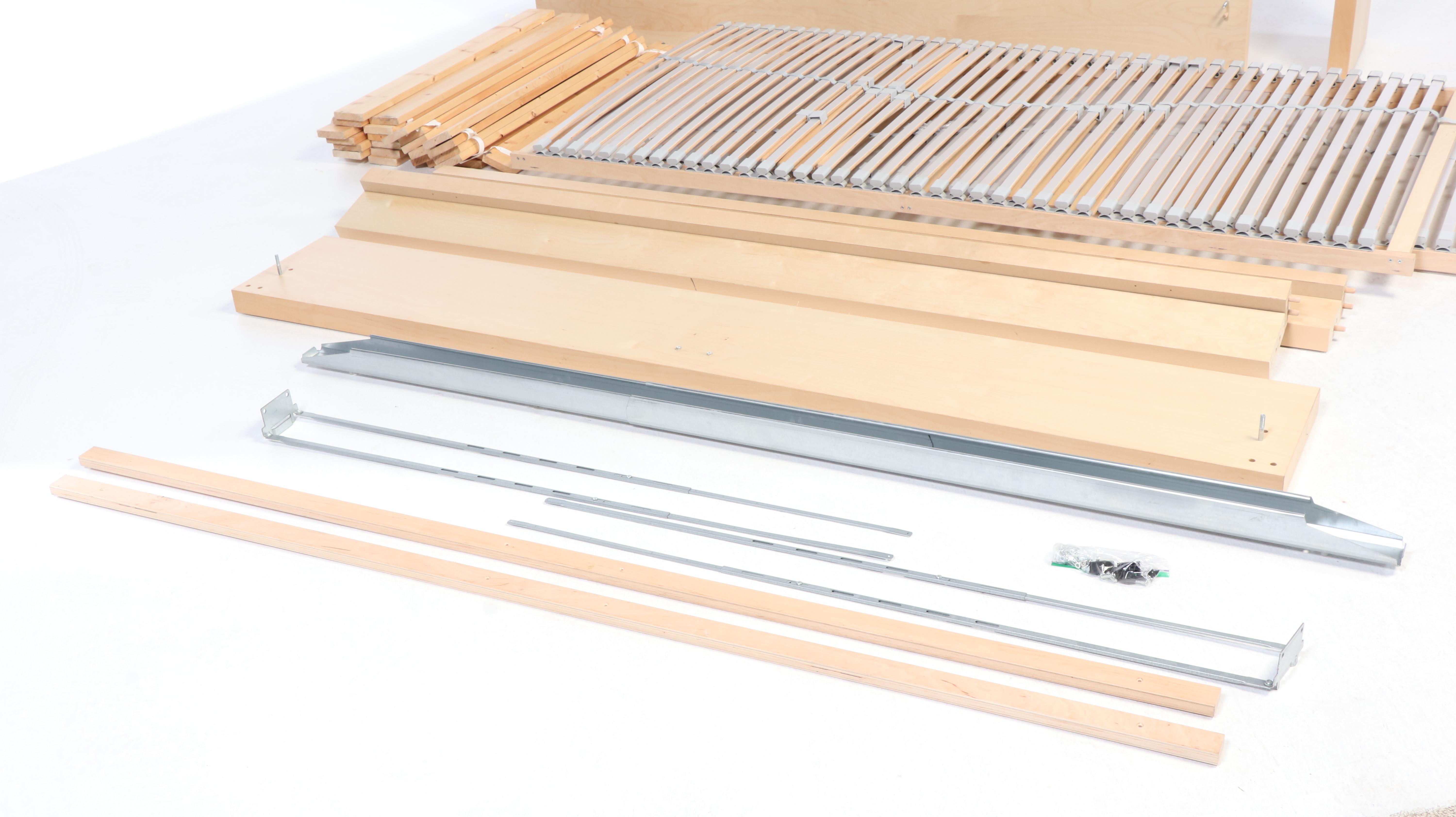 IKEA Sultan Laxeby Slatted Bed Base with Console Table and Other Furniture