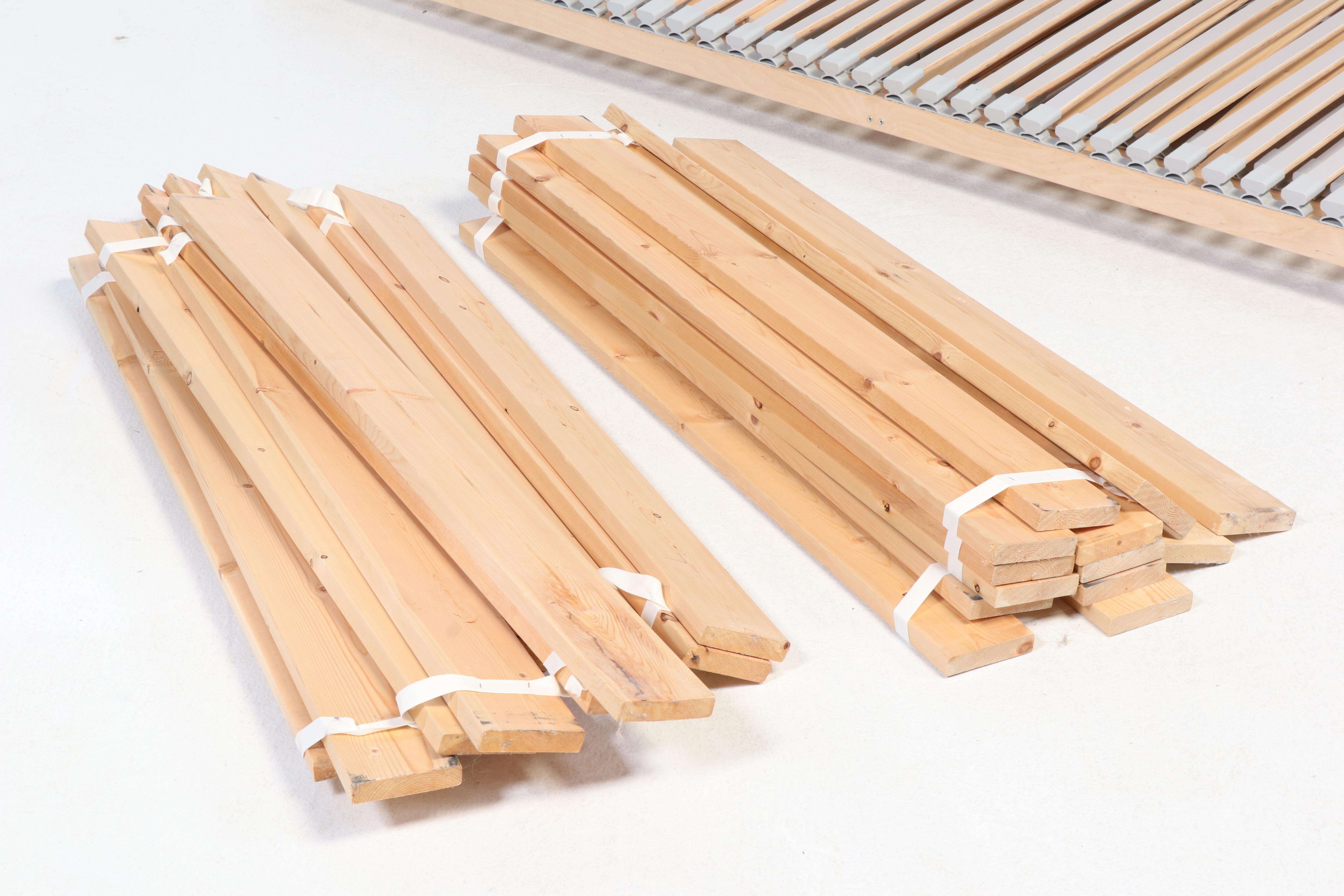 IKEA Sultan Laxeby Slatted Bed Base with Console Table and Other Furniture