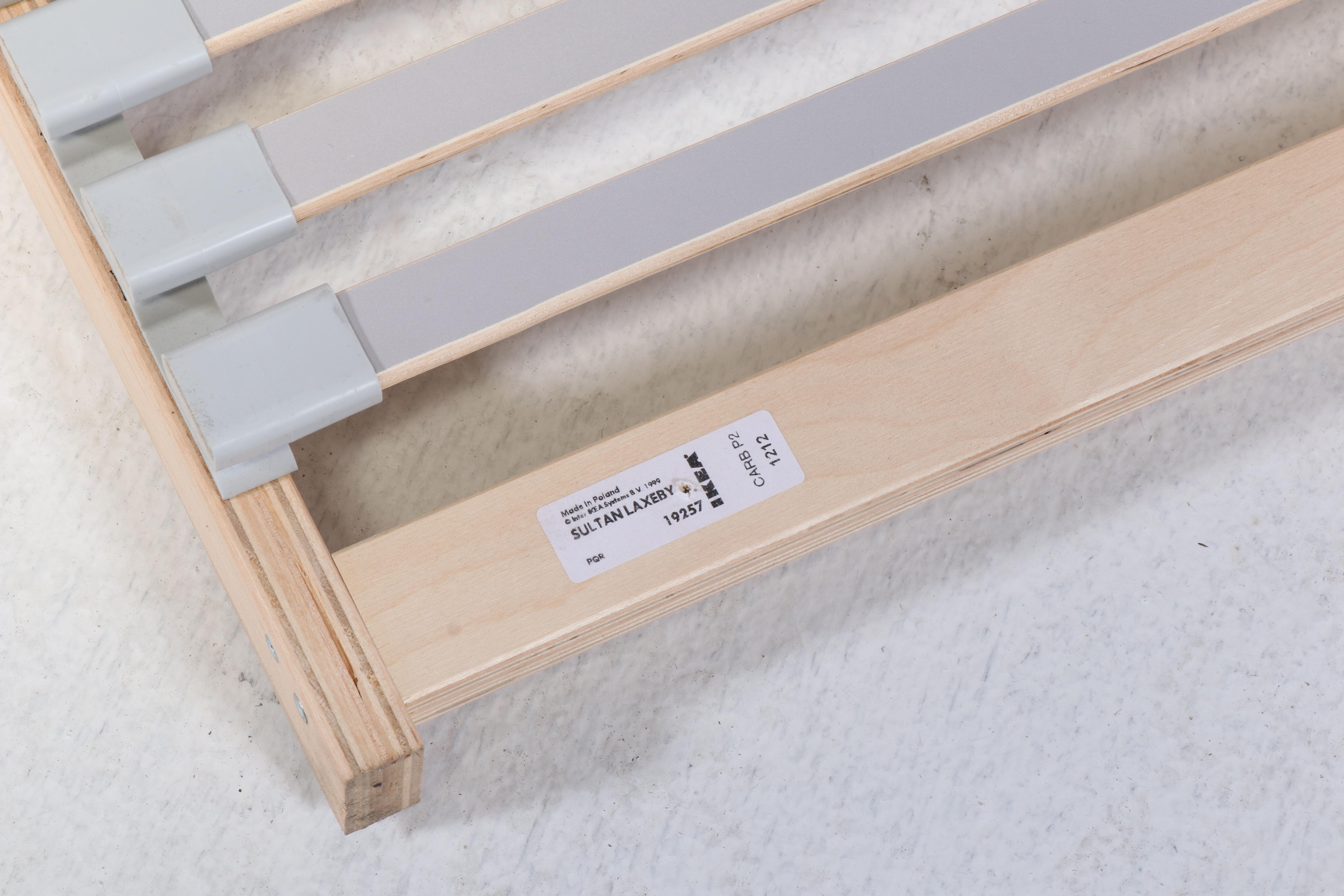 IKEA Sultan Laxeby Slatted Bed Base with Console Table and Other Furniture