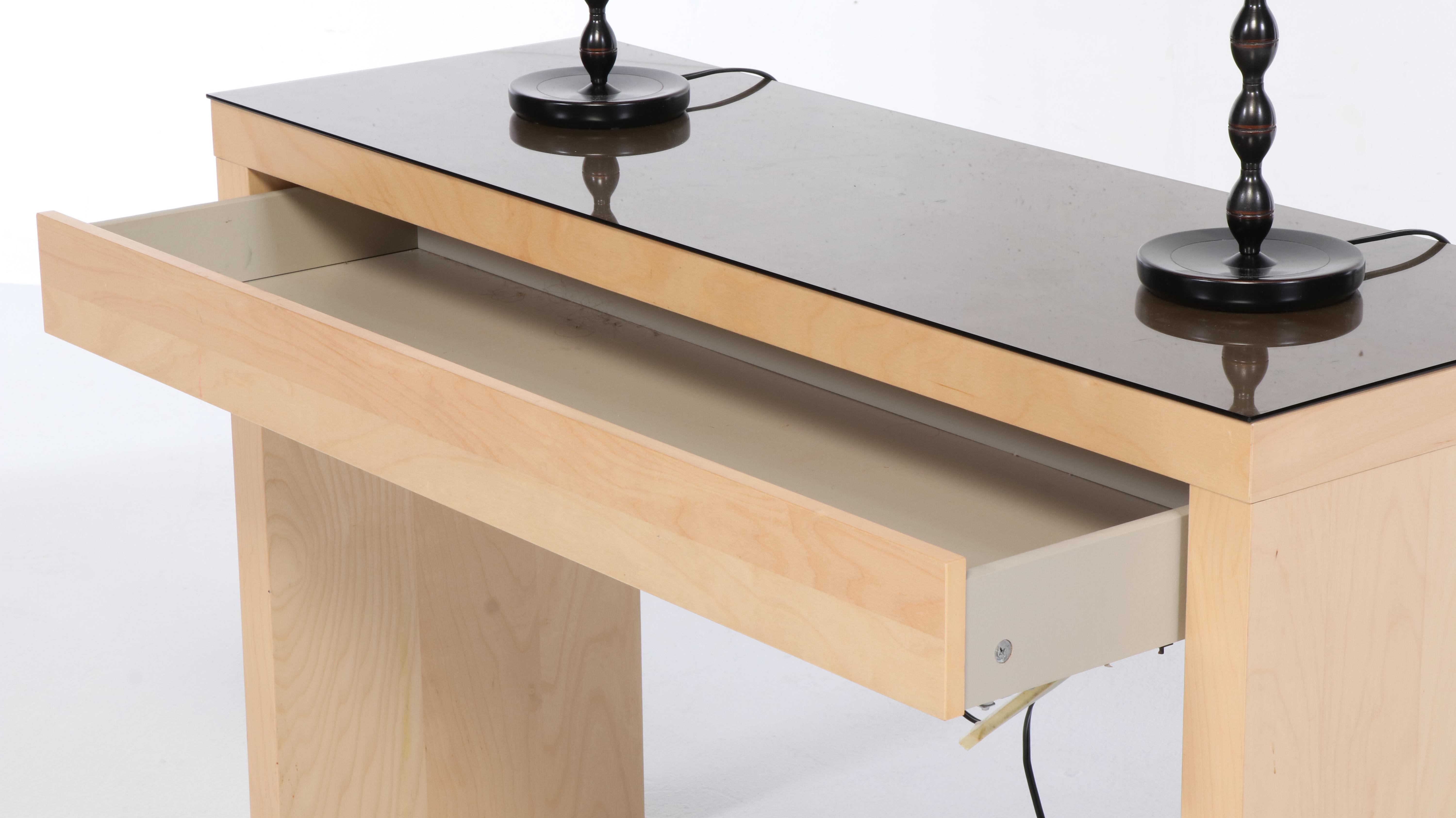 IKEA Sultan Laxeby Slatted Bed Base with Console Table and Other Furniture