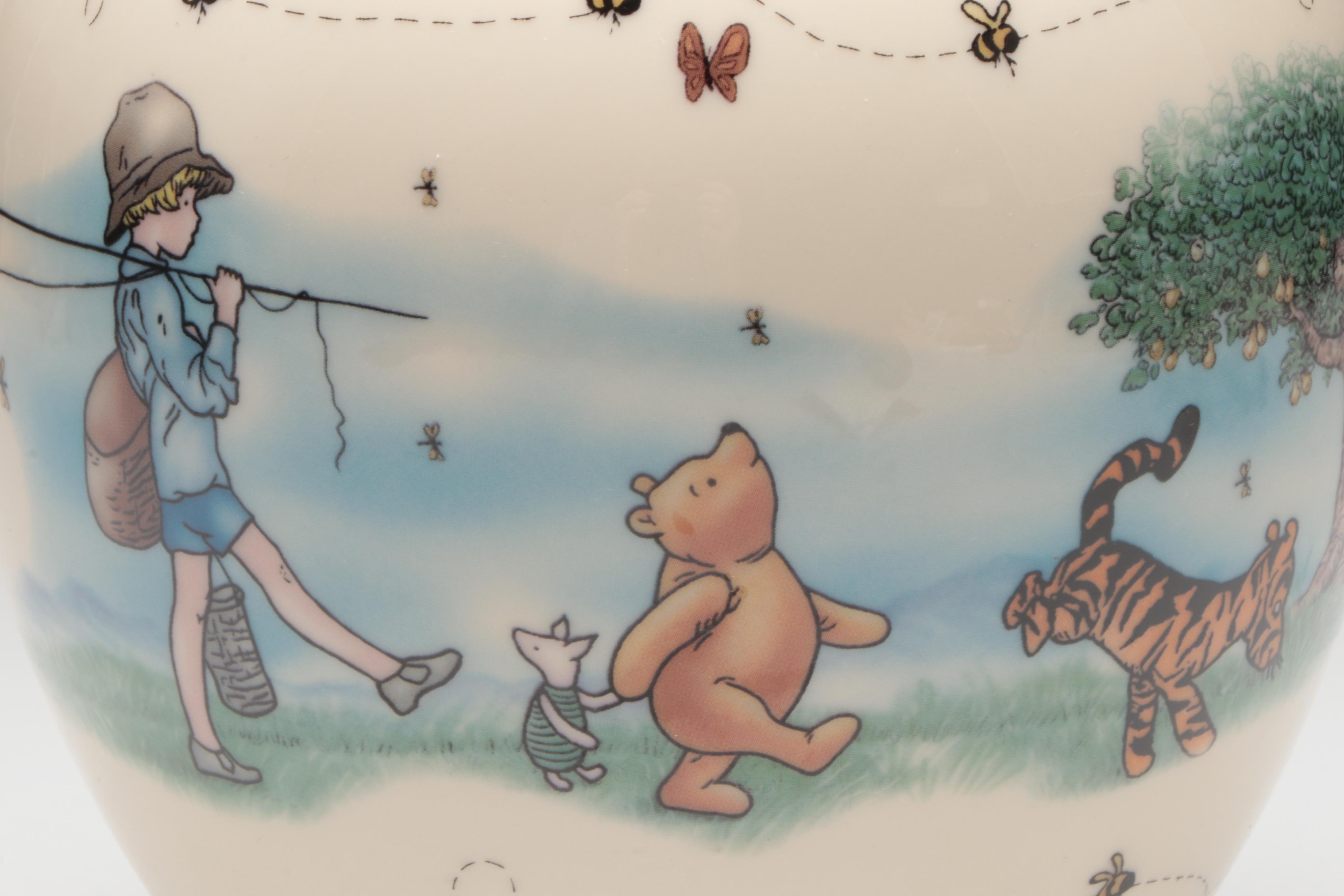 Lenox Porcealin "The Honey Pot Vase" with  Other Bud Vase and Fenton Basket