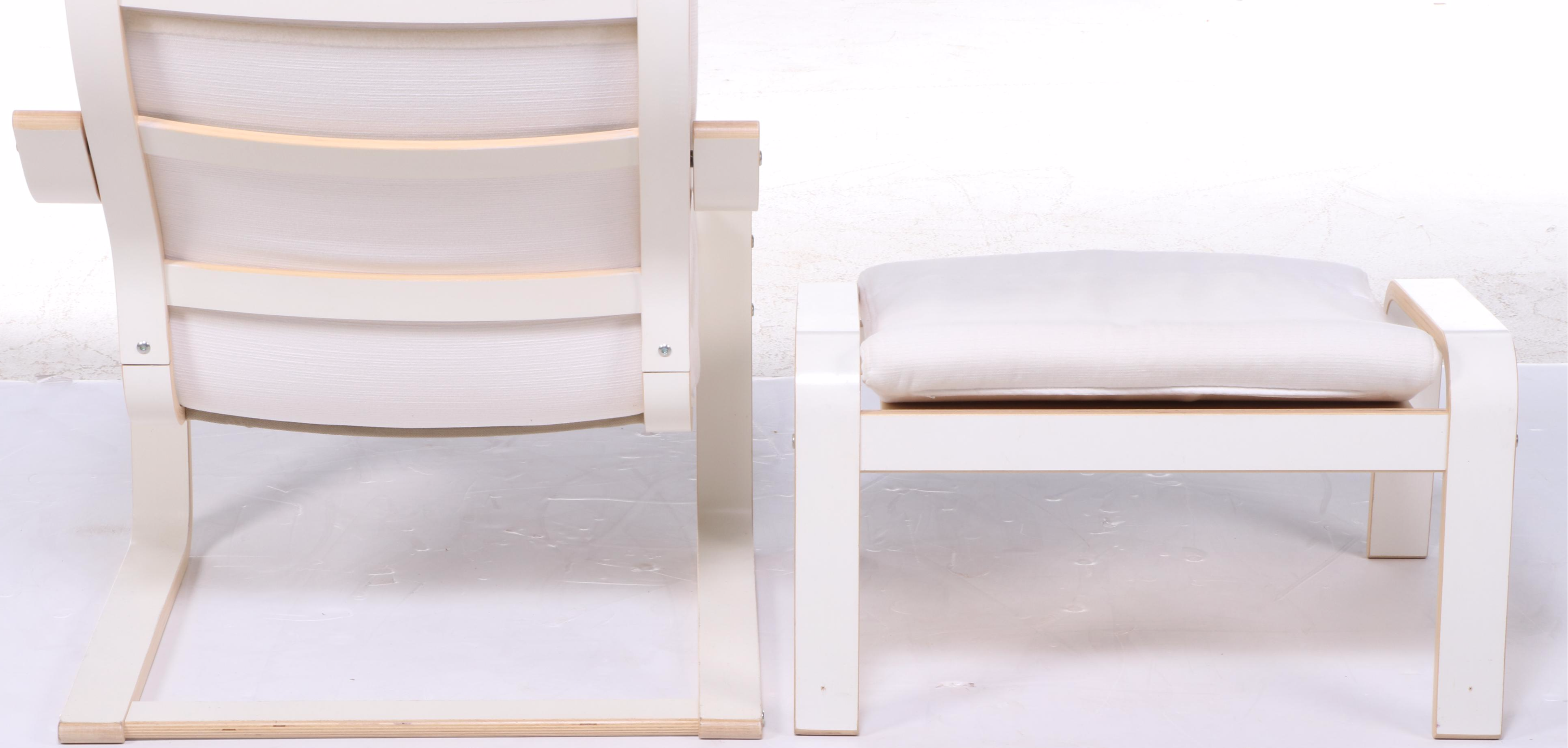 IKEA "Poang" Chair and Ottoman