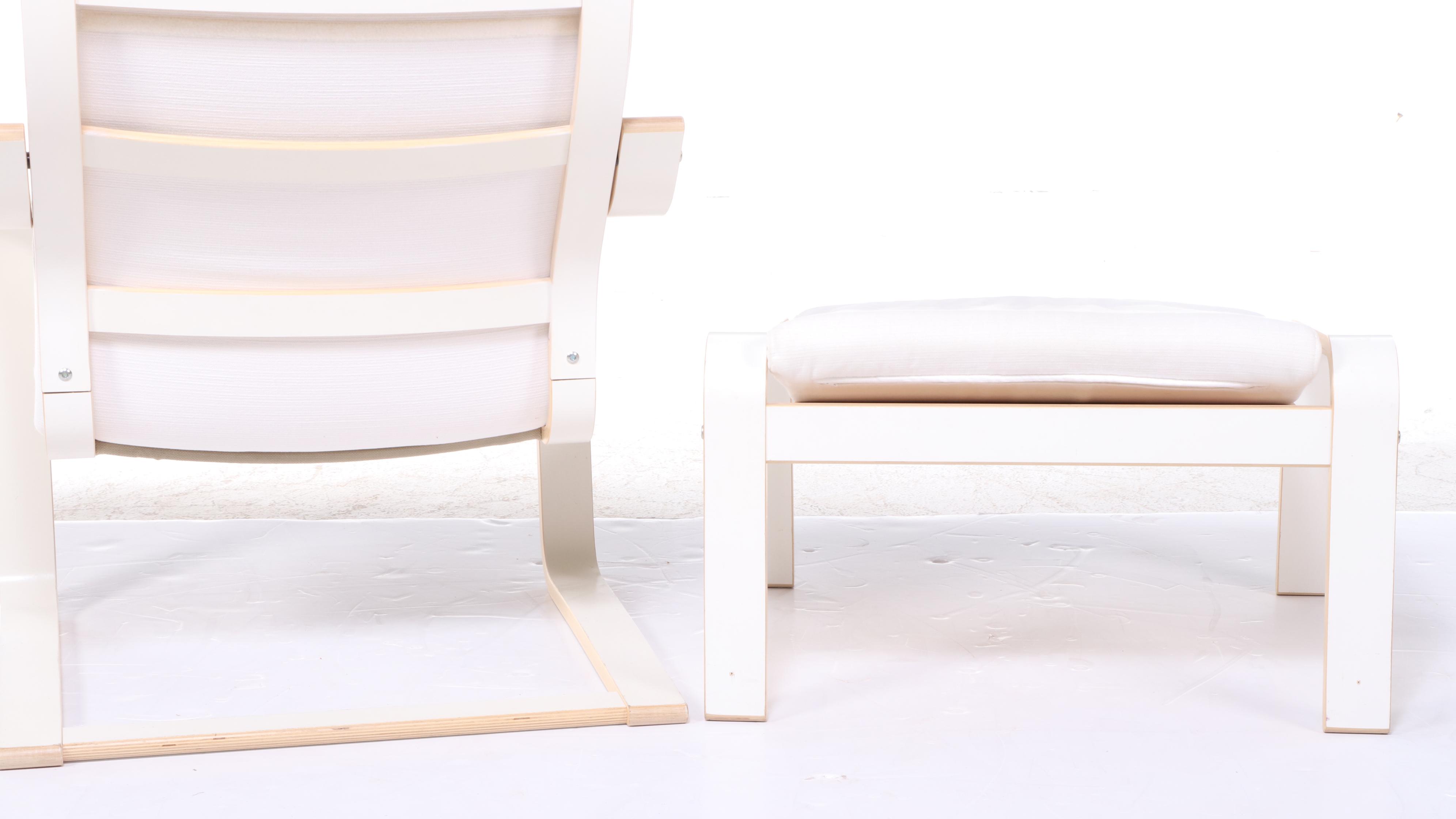 IKEA "Poang" Chair and Ottoman