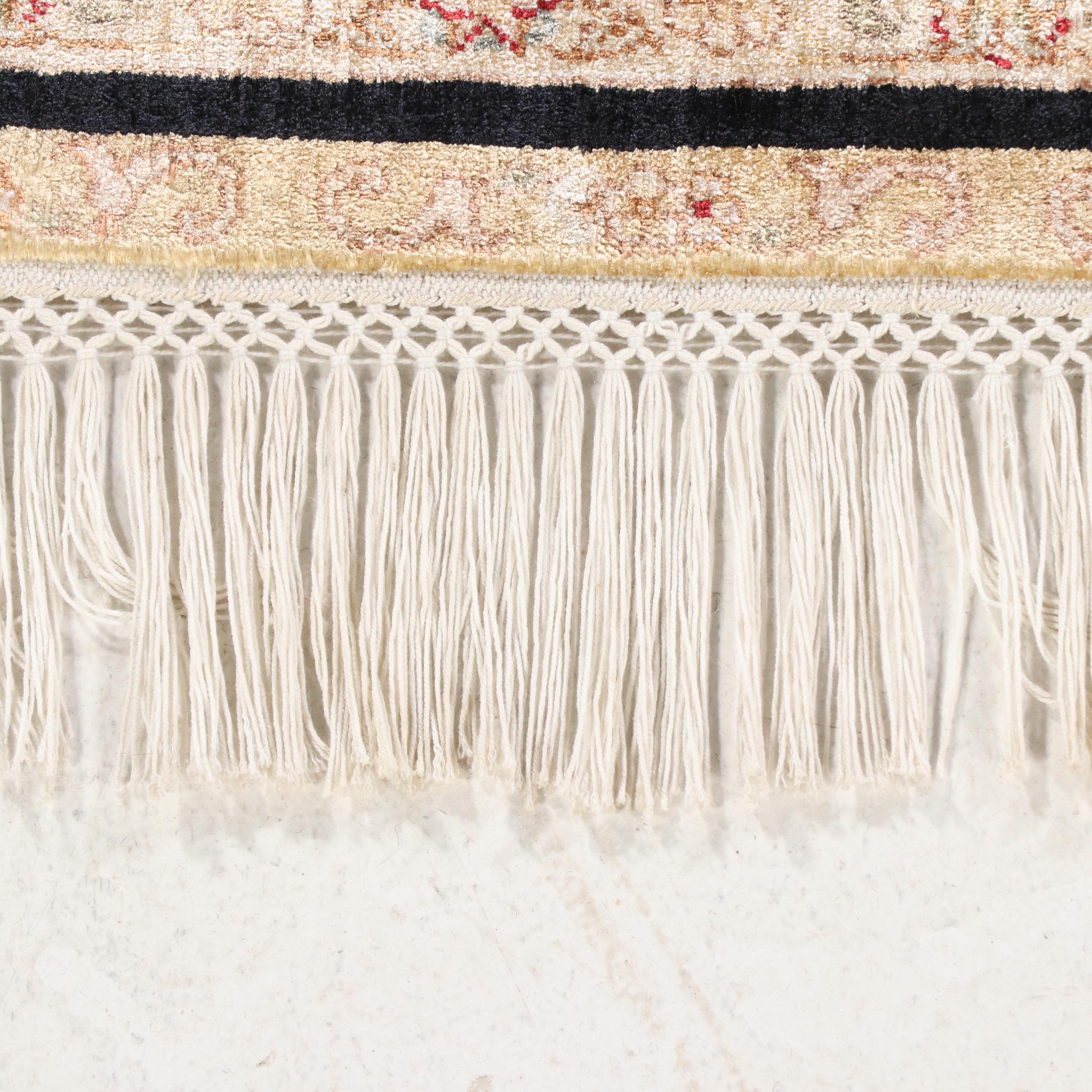 4'5 x 6'1 Hand-Knotted Sino-Persian "Noah's Ark" Silk Area Rug