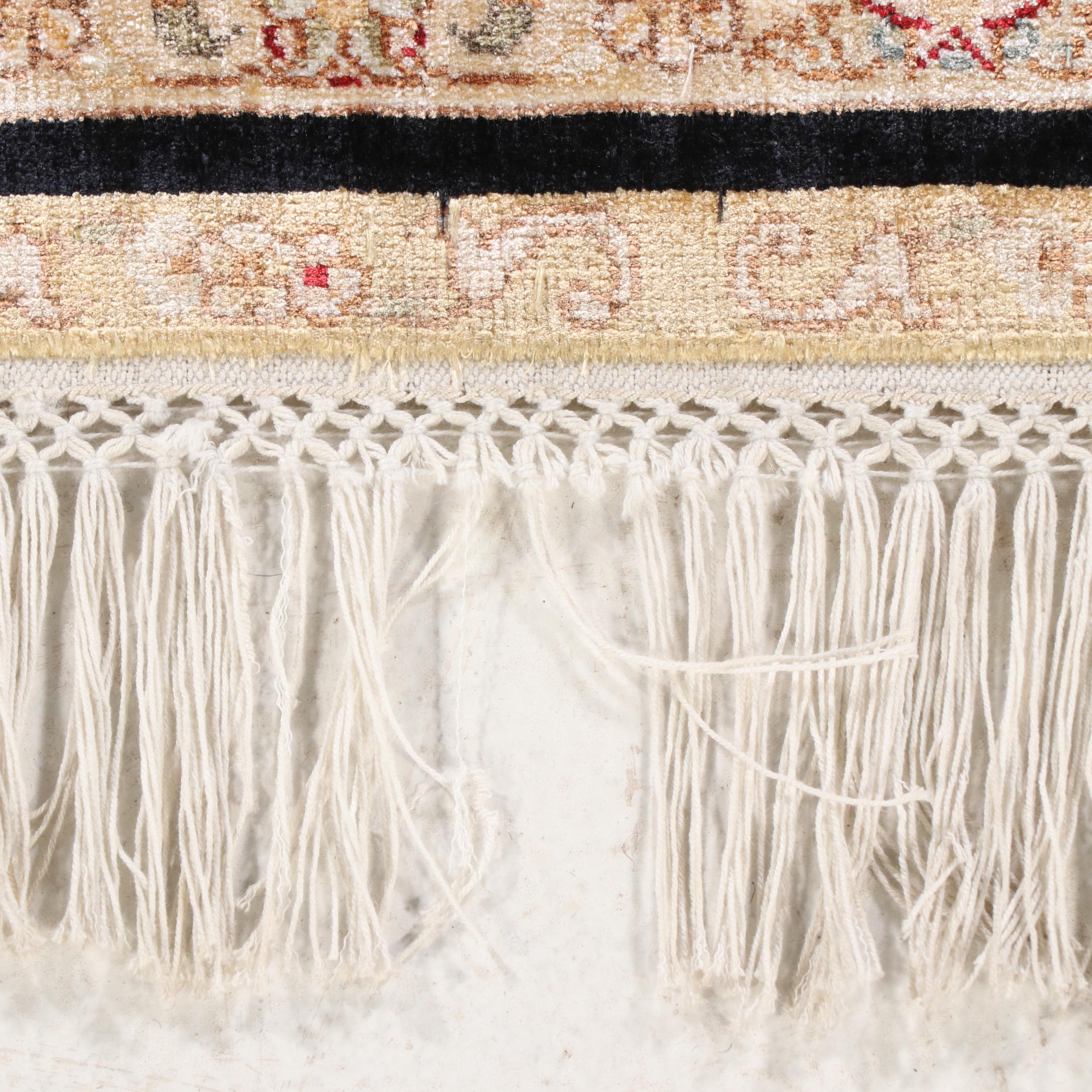 4'5 x 6'1 Hand-Knotted Sino-Persian "Noah's Ark" Silk Area Rug