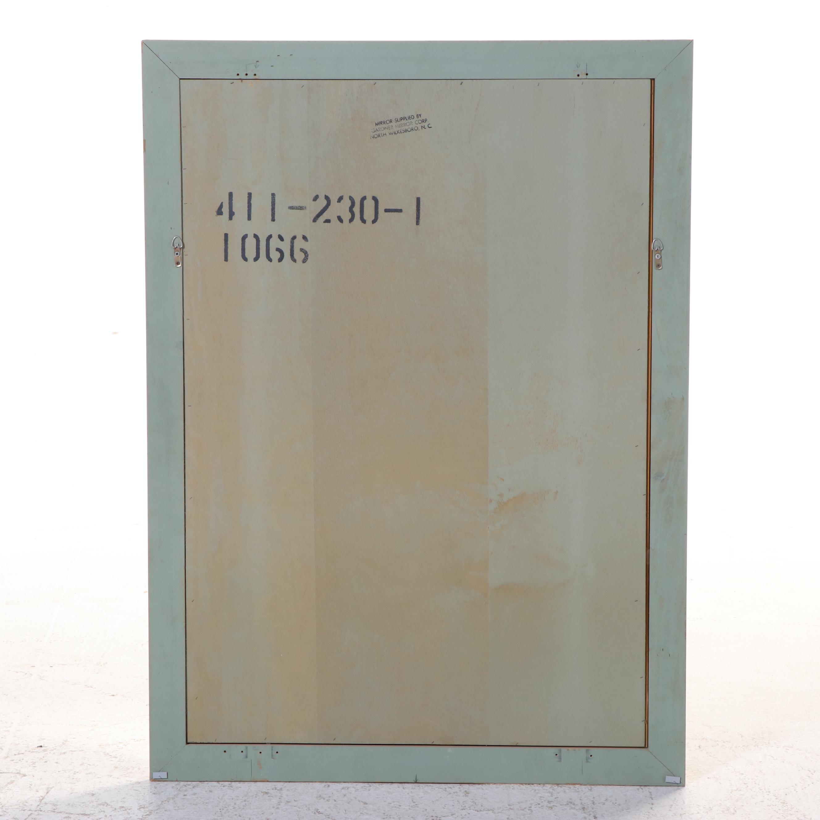 Gardner Mirror Corp Gilt and Silver Wood Rectangular Frame Wall Mirror