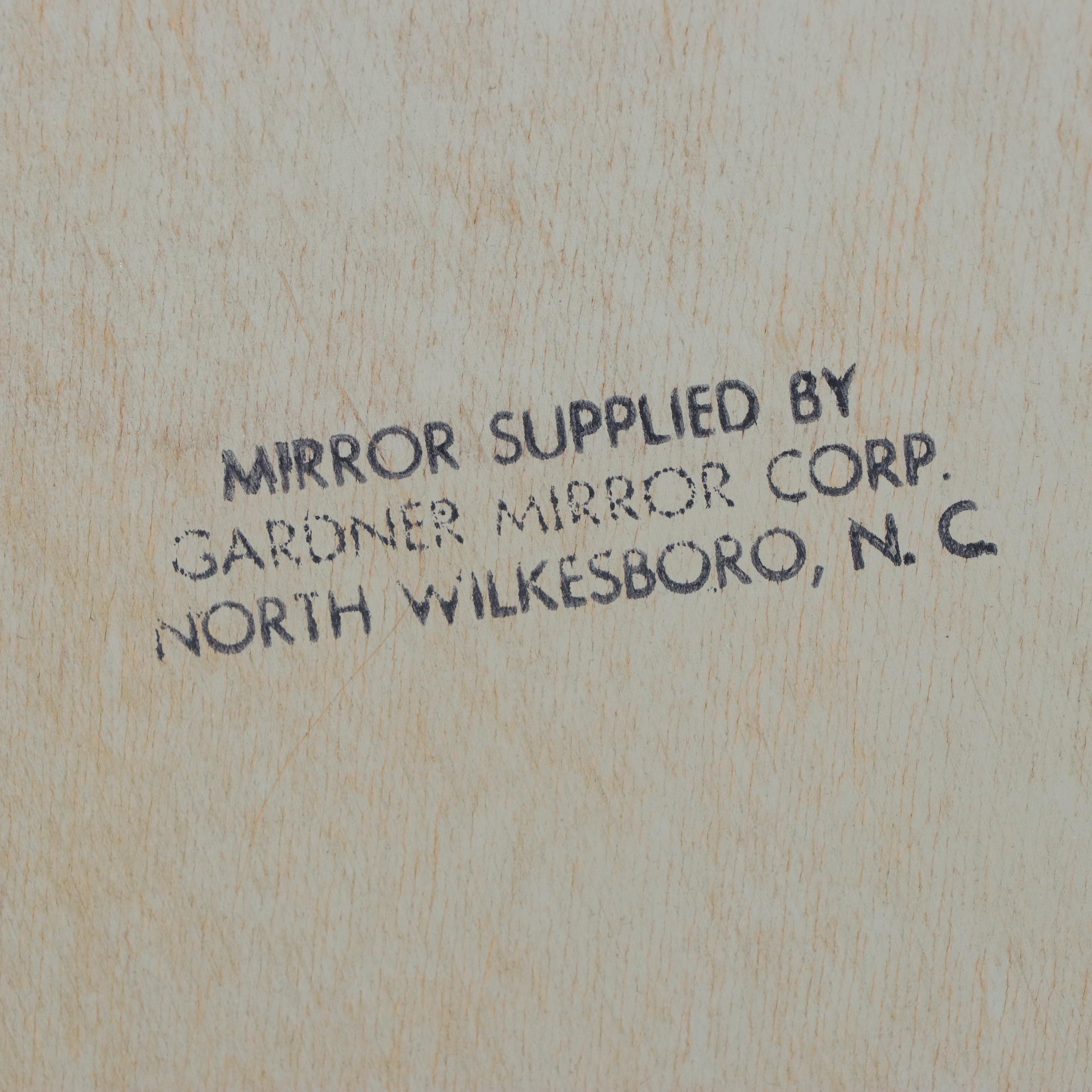 Gardner Mirror Corp Gilt and Silver Wood Rectangular Frame Wall Mirror