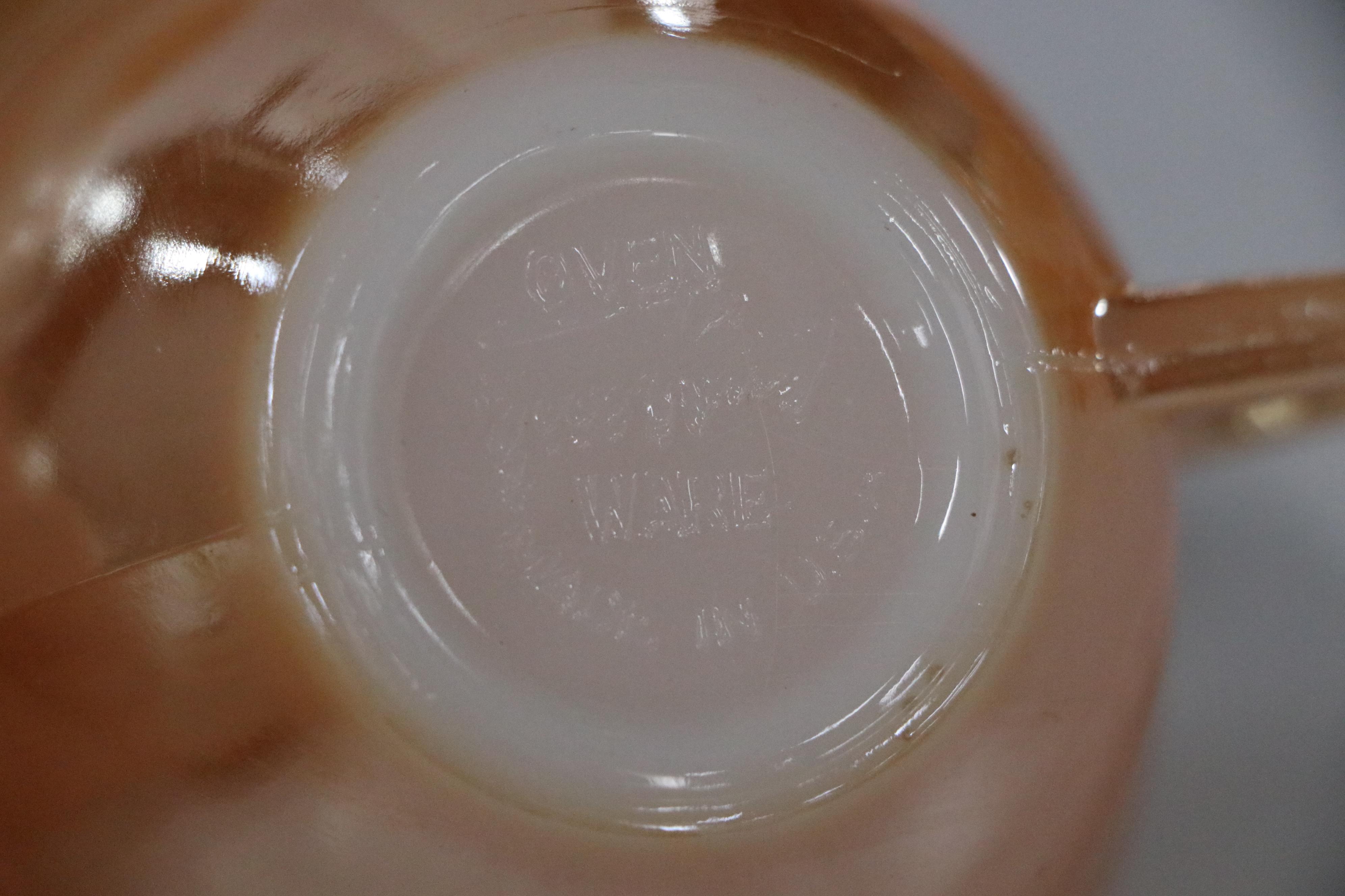 Anchor Hocking "Peach Lustre Laurel" Fire-King Glass Dinnerware with More Décor