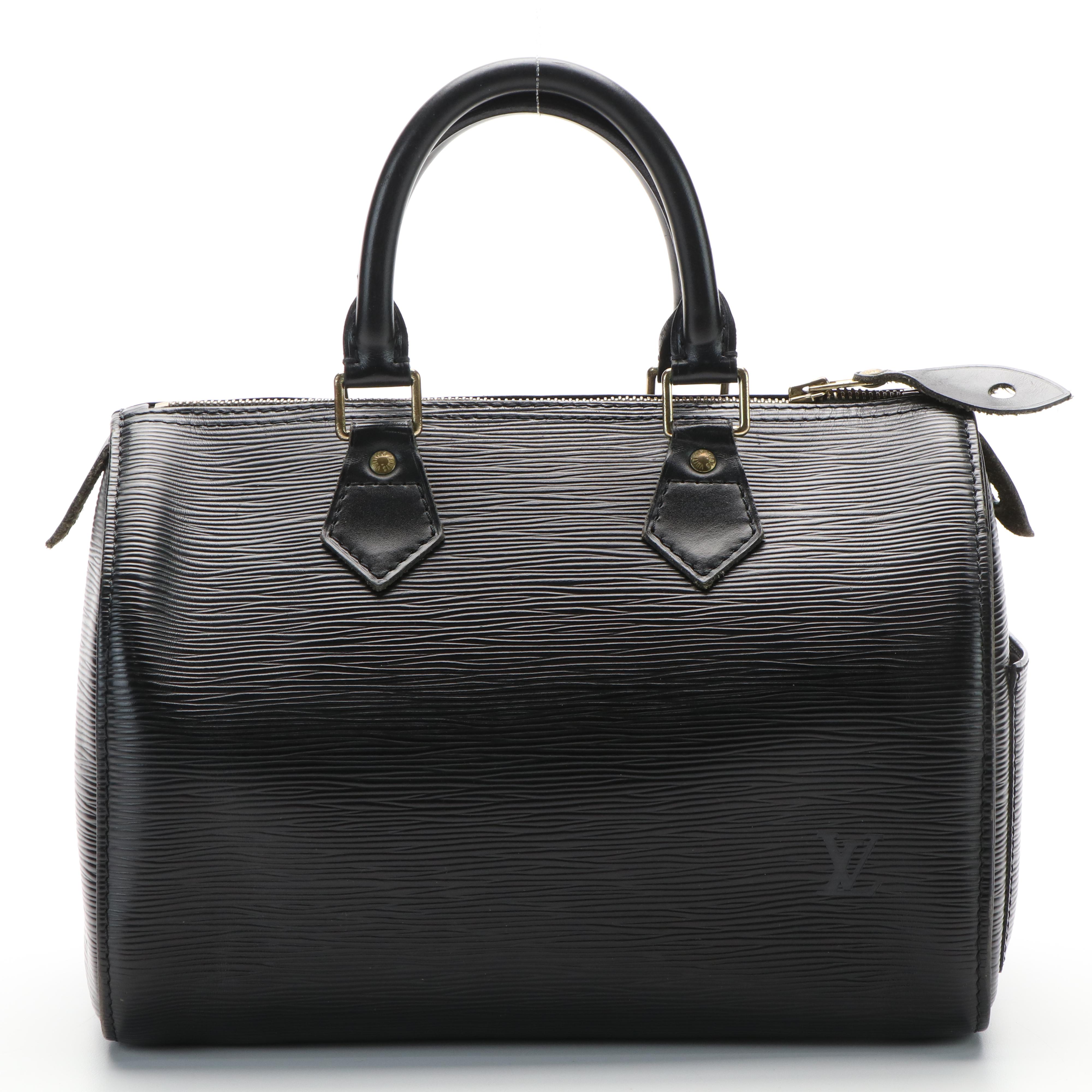 Louis Vuitton Speedy 28 Handbag in Black Epi Leather