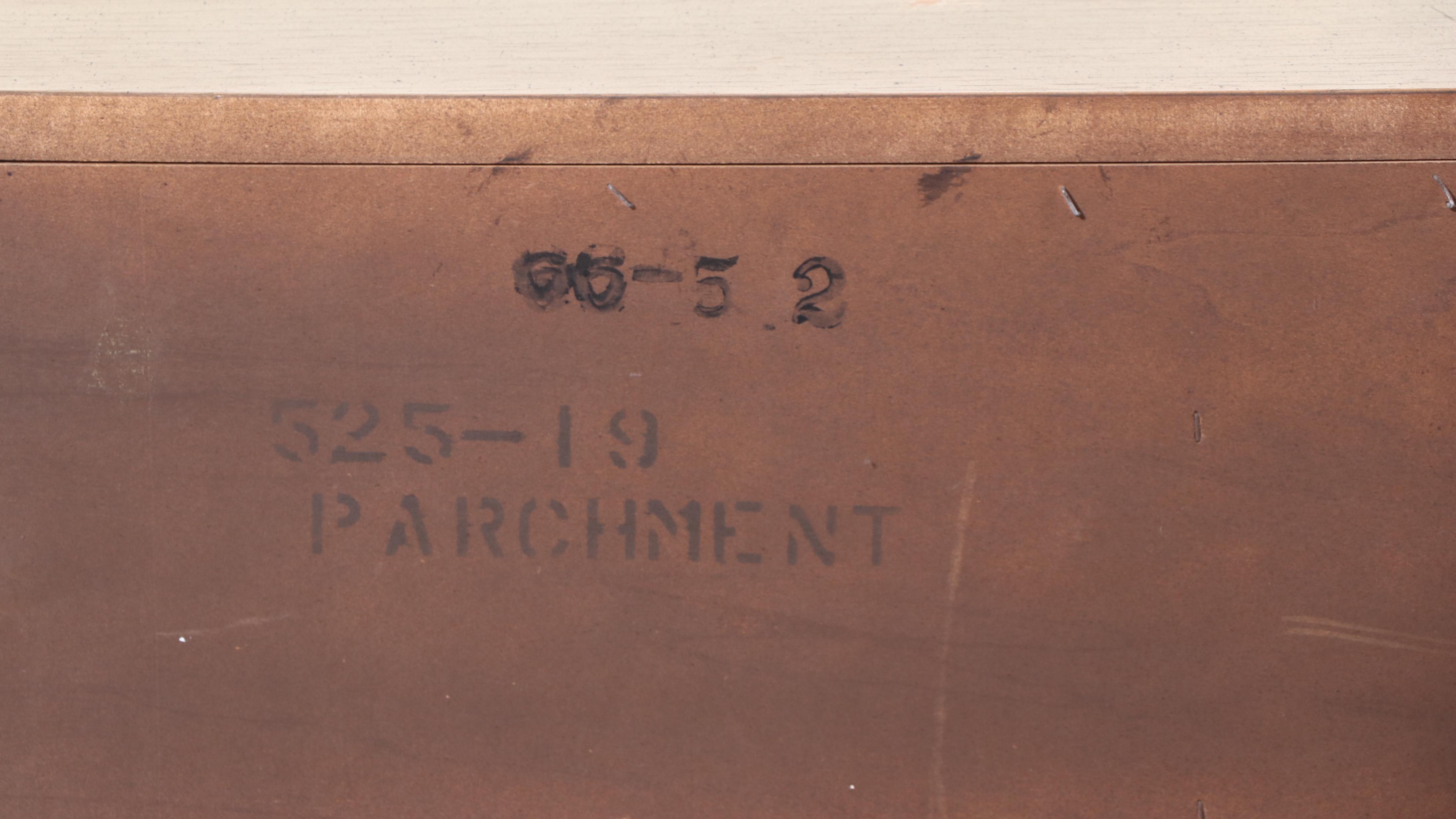 Mediterranean Style Console Cabinet in Parchment Finish, Mid-20th Century