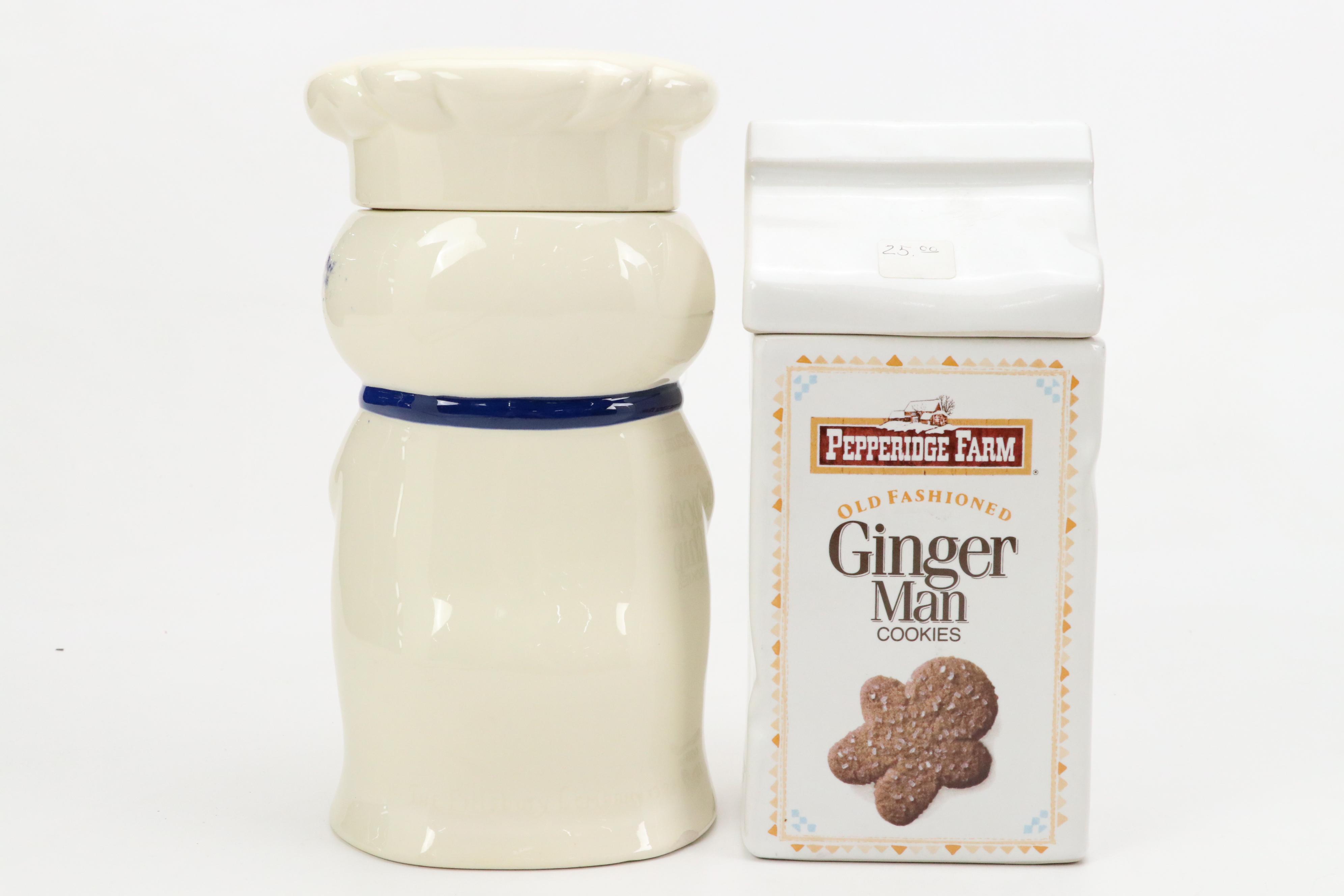 Pillsbury Doughboy Poppin' Fresh Ceramic Cookie Jar with Other Cookie Jars