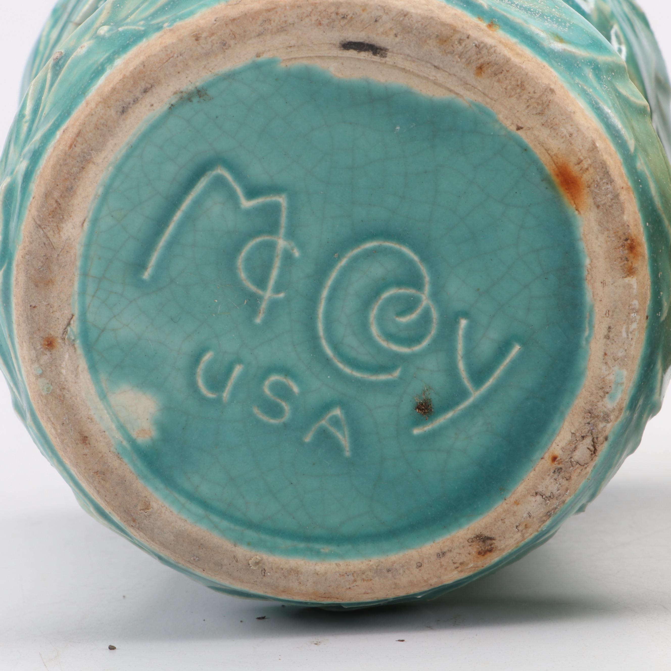 McCoy Ceramic Cookie Jar and Planters with Other Pedestal Bowl and Planter