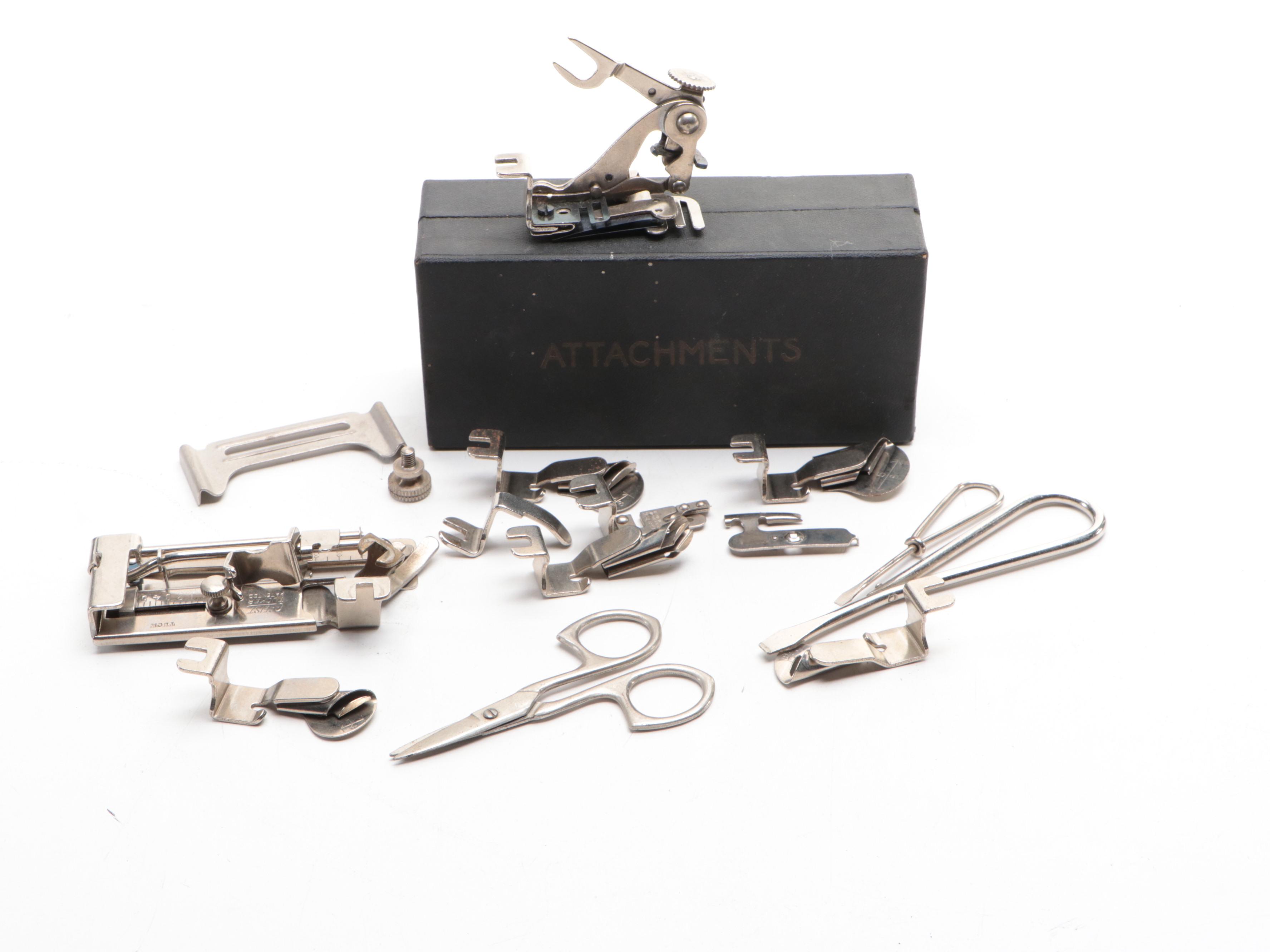 General Electric Model A Sewhandy Sewing Machine with Case and Accessories