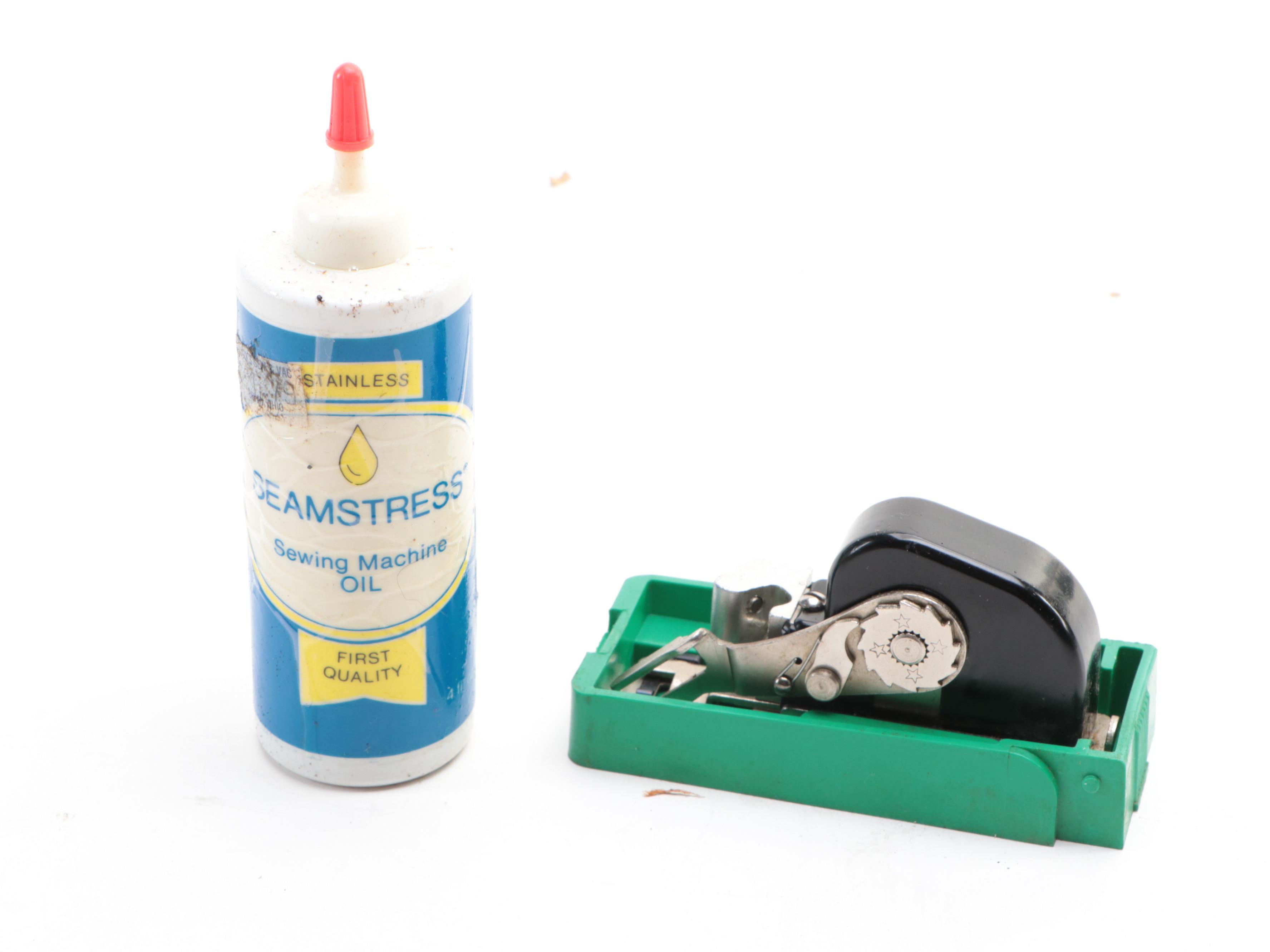 General Electric Model A Sewhandy Sewing Machine with Case and Accessories