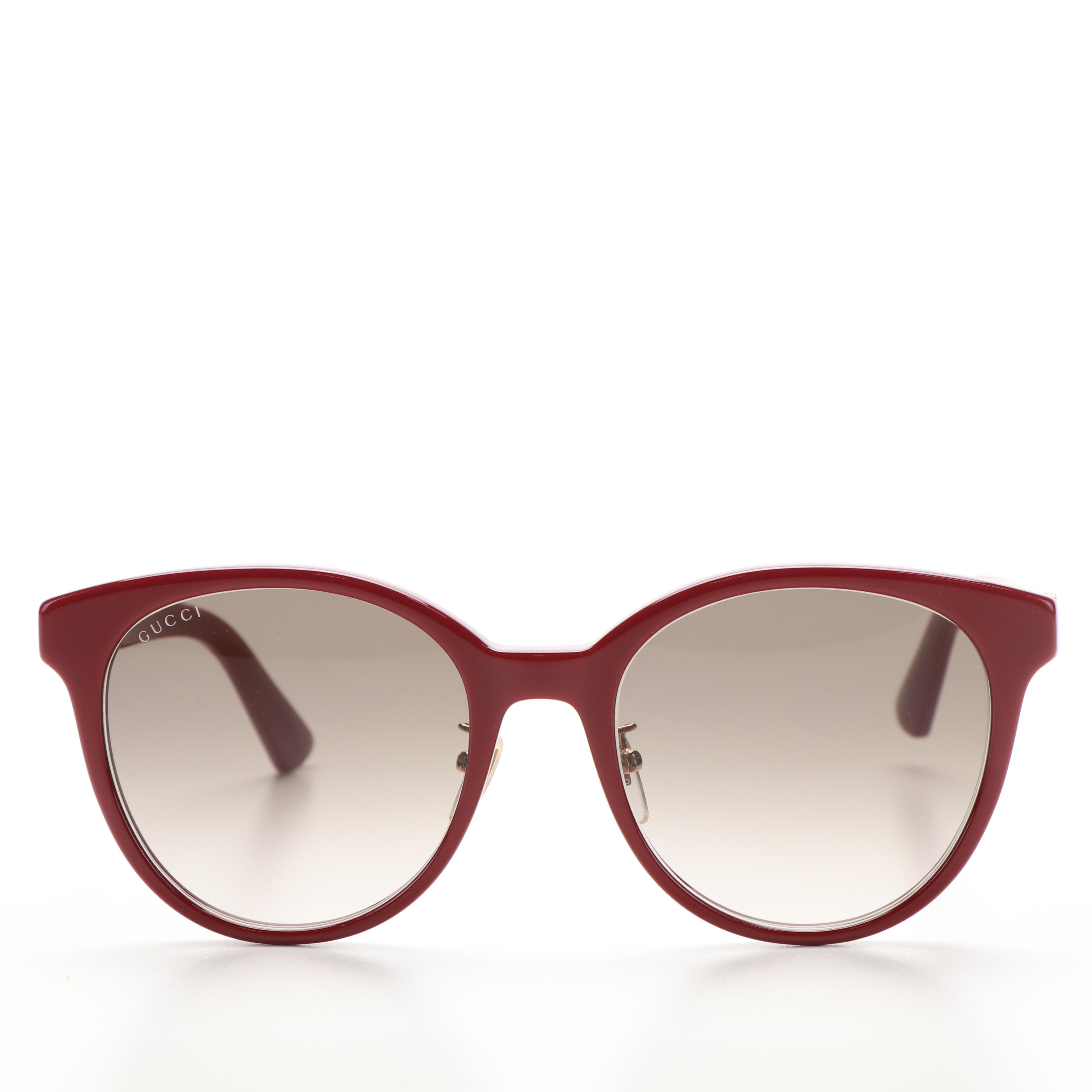 Gucci GG1191SK Round Oversized Red Sunglasses with Case