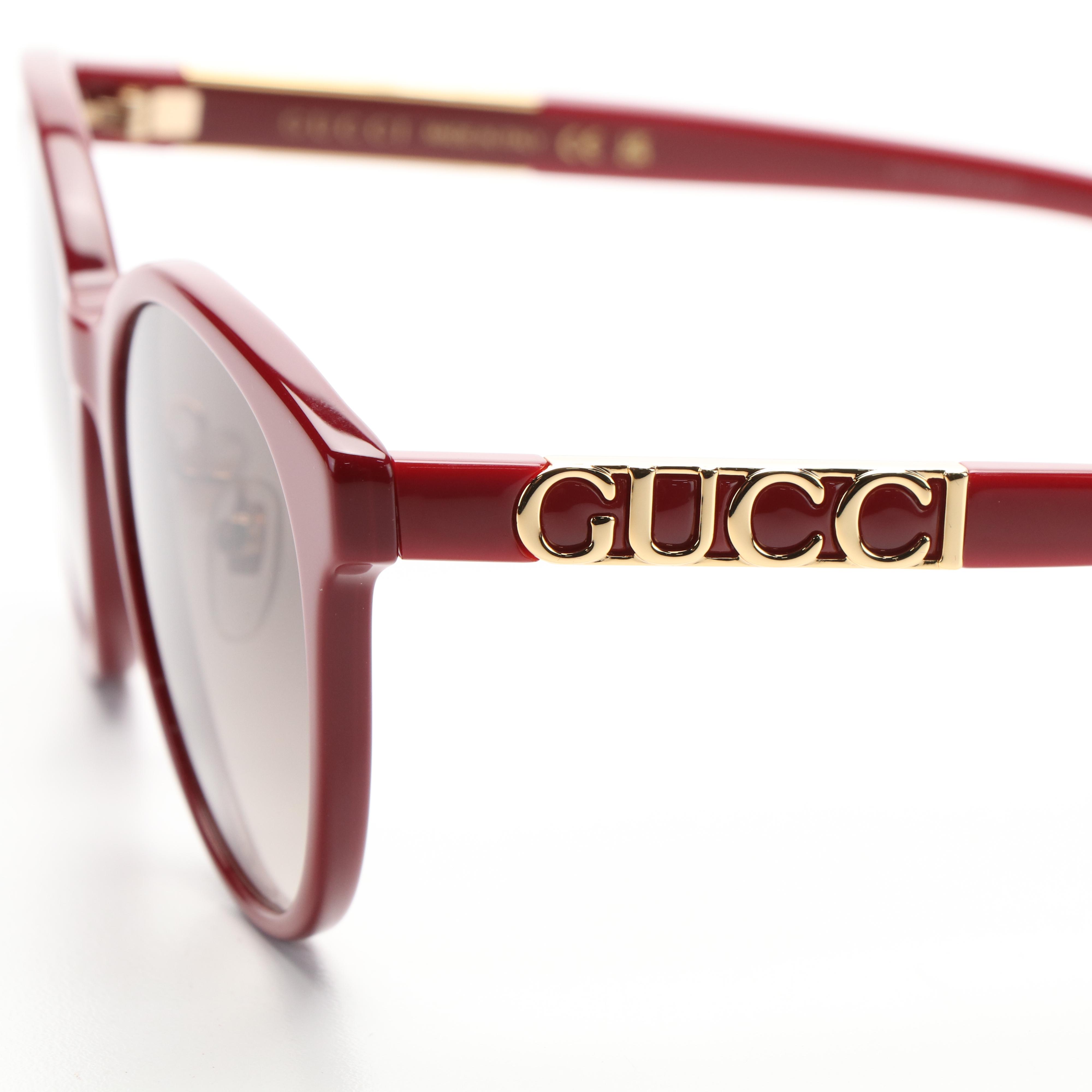 Gucci GG1191SK Round Oversized Red Sunglasses with Case
