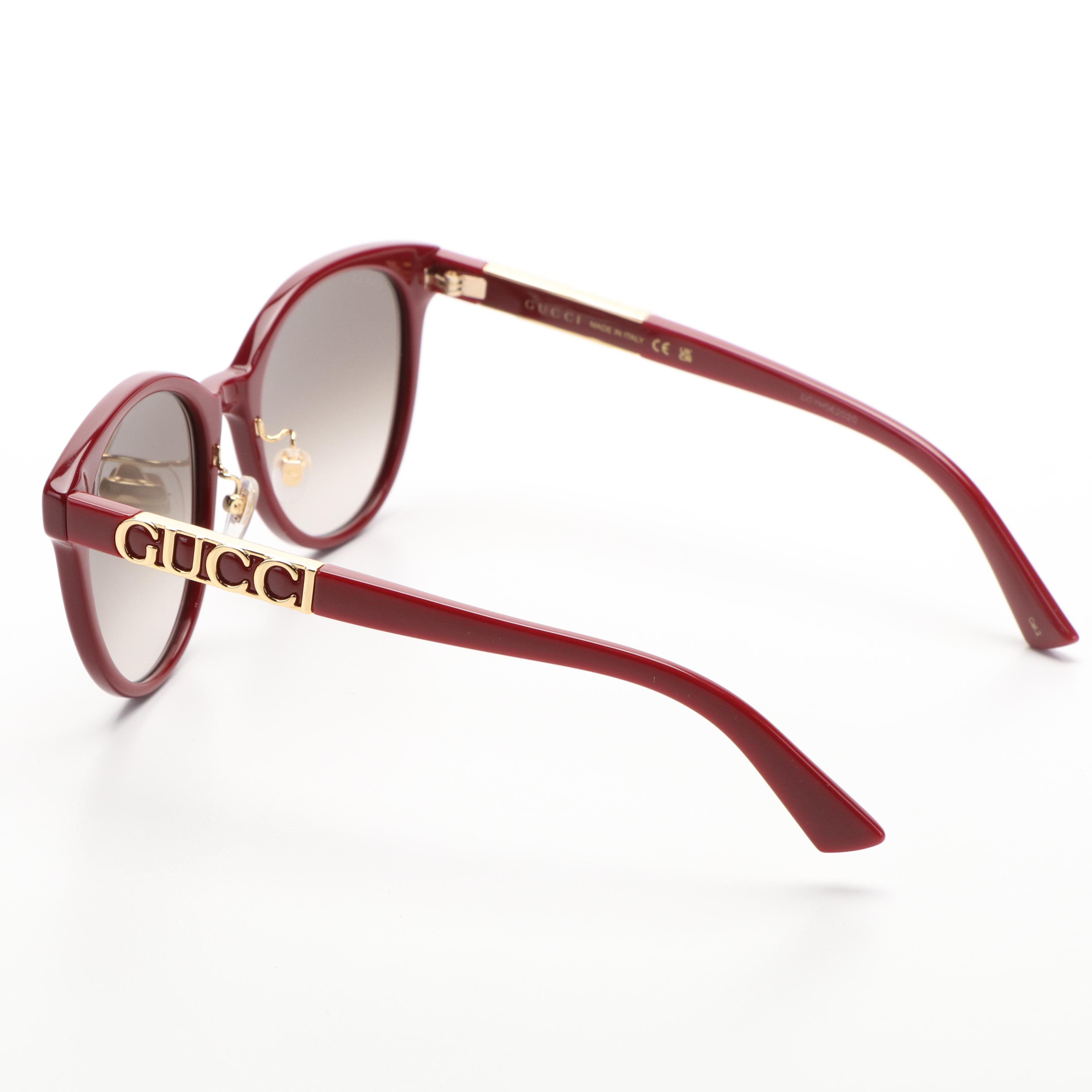Gucci GG1191SK Round Oversized Red Sunglasses with Case