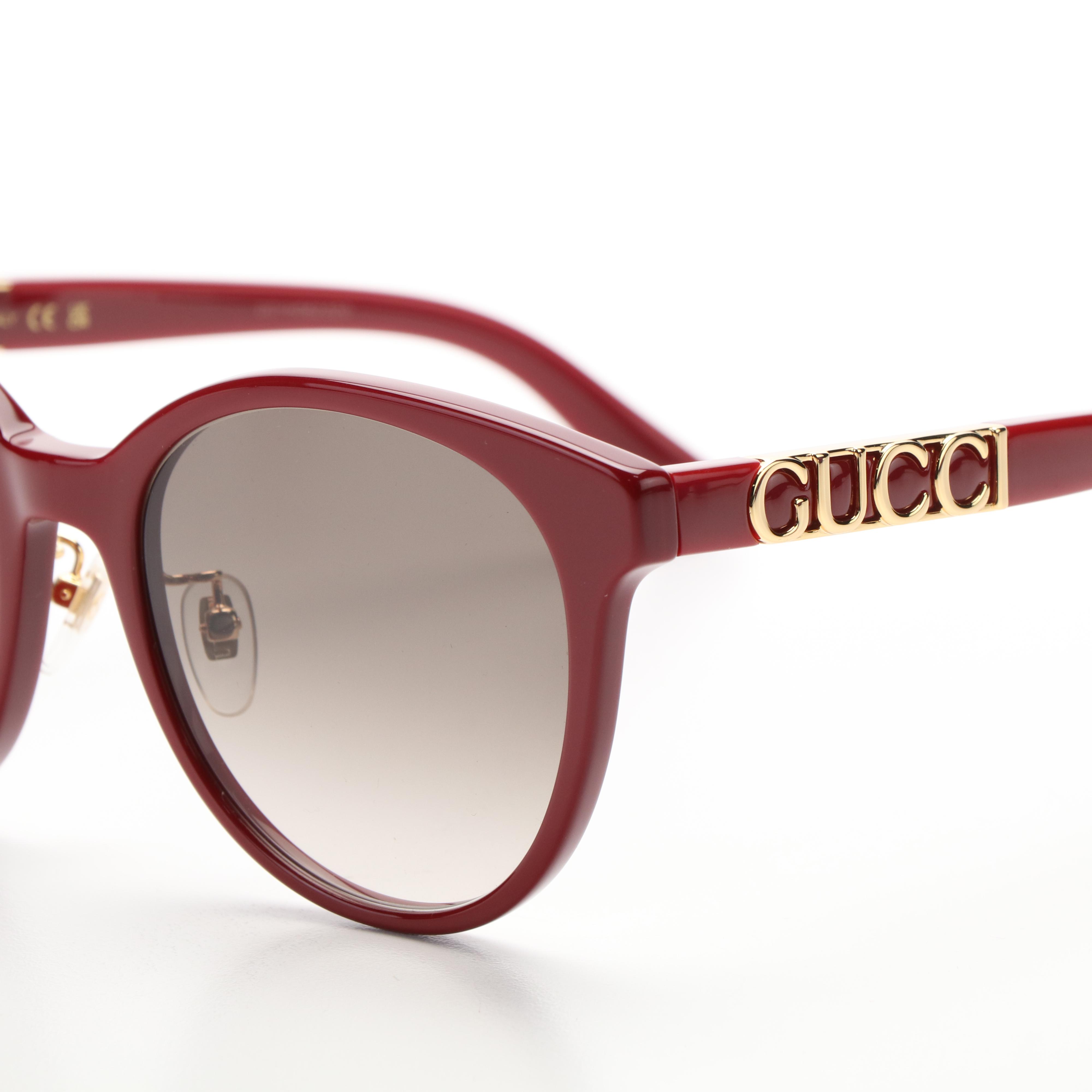 Gucci GG1191SK Round Oversized Red Sunglasses with Case