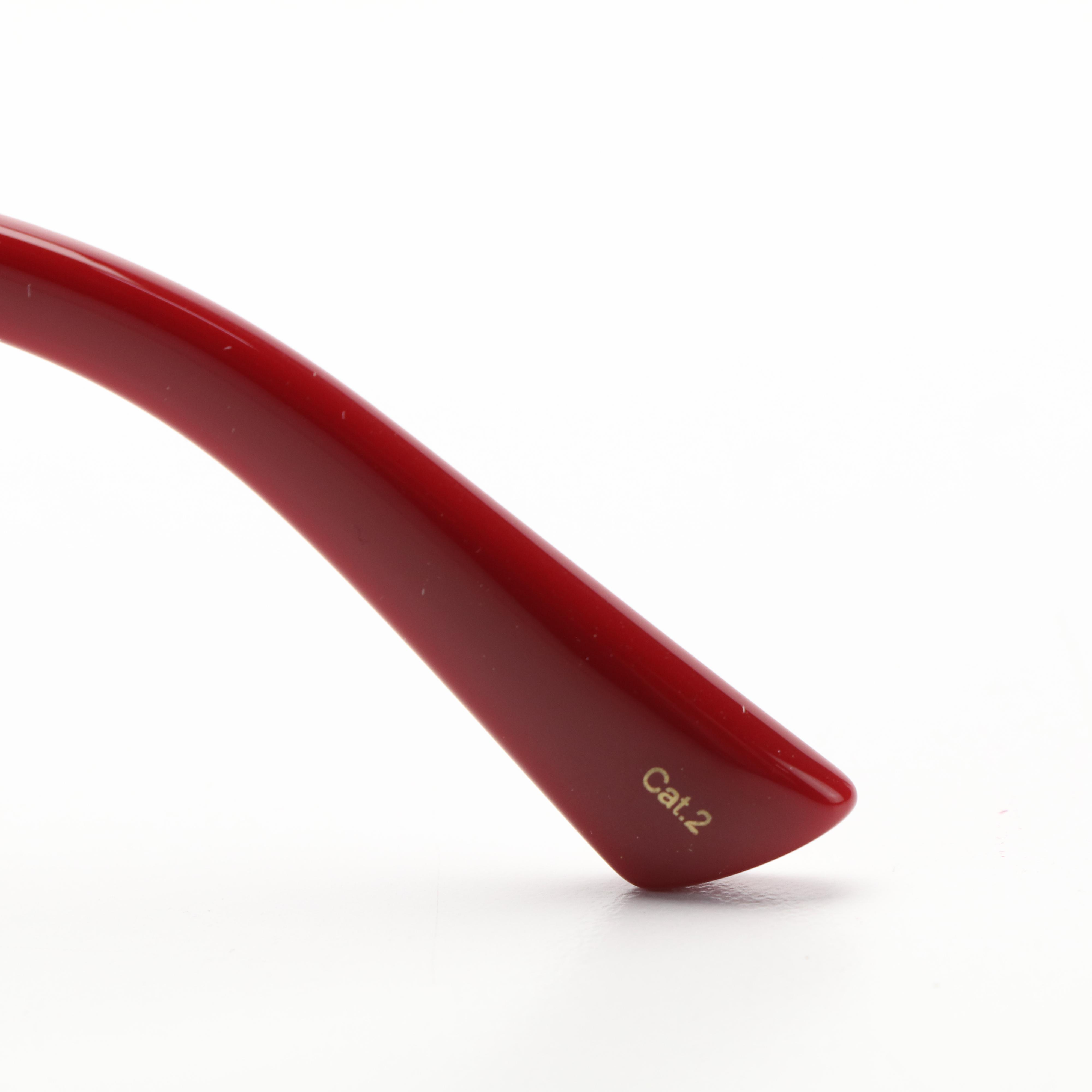 Gucci GG1191SK Round Oversized Red Sunglasses with Case