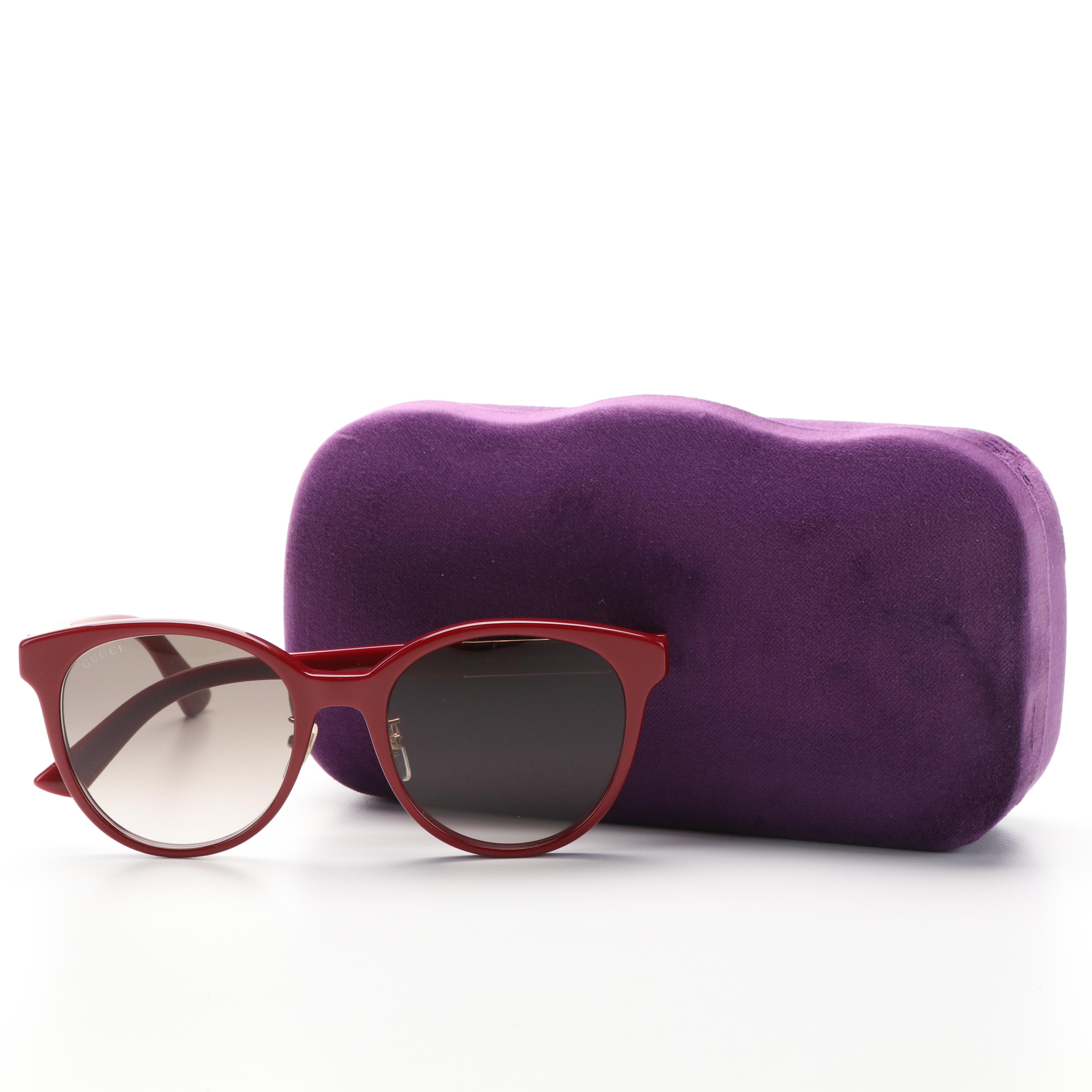 Gucci GG1191SK Round Oversized Red Sunglasses with Case
