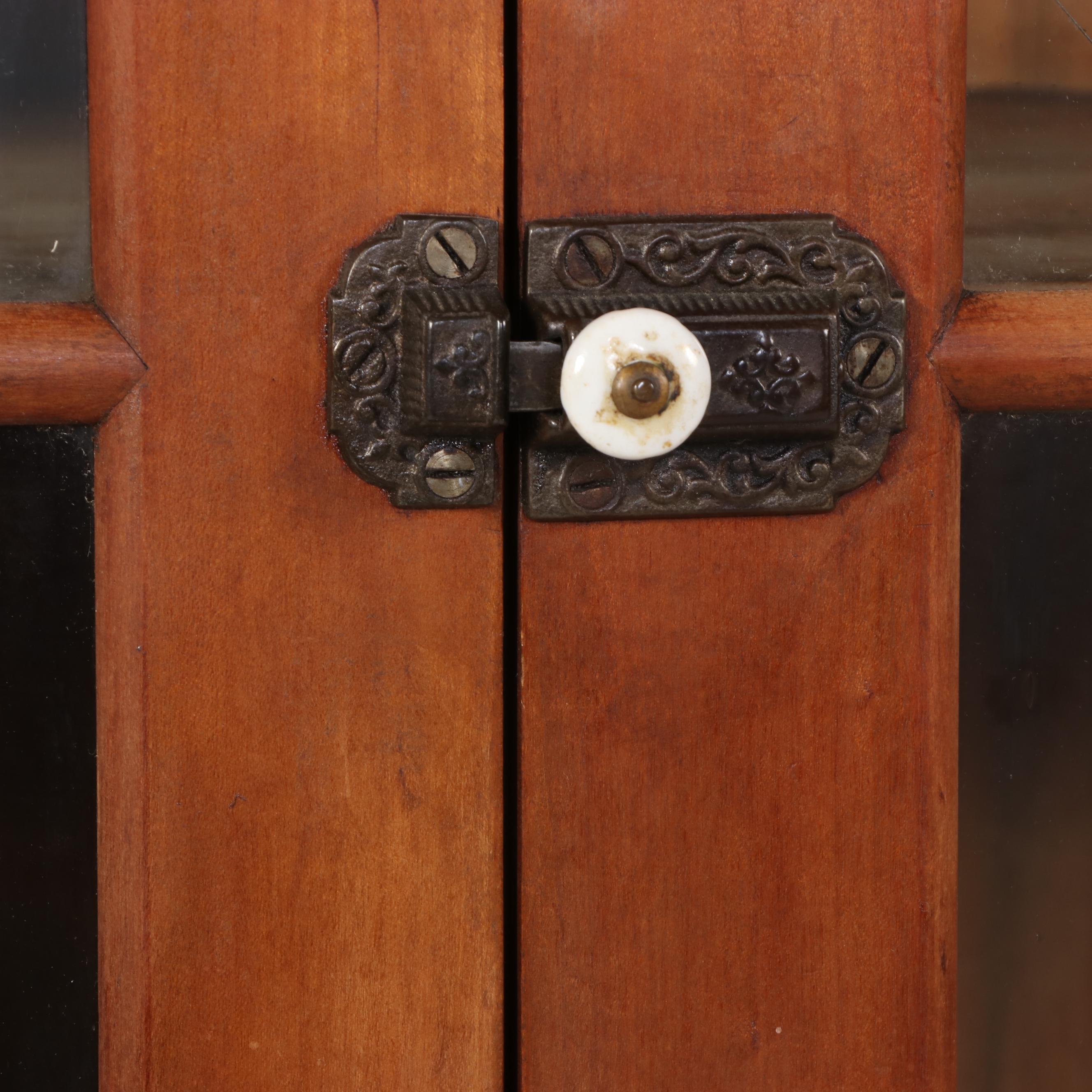 American Cherrywood Eight-Light Corner Cupboard, 19th Century