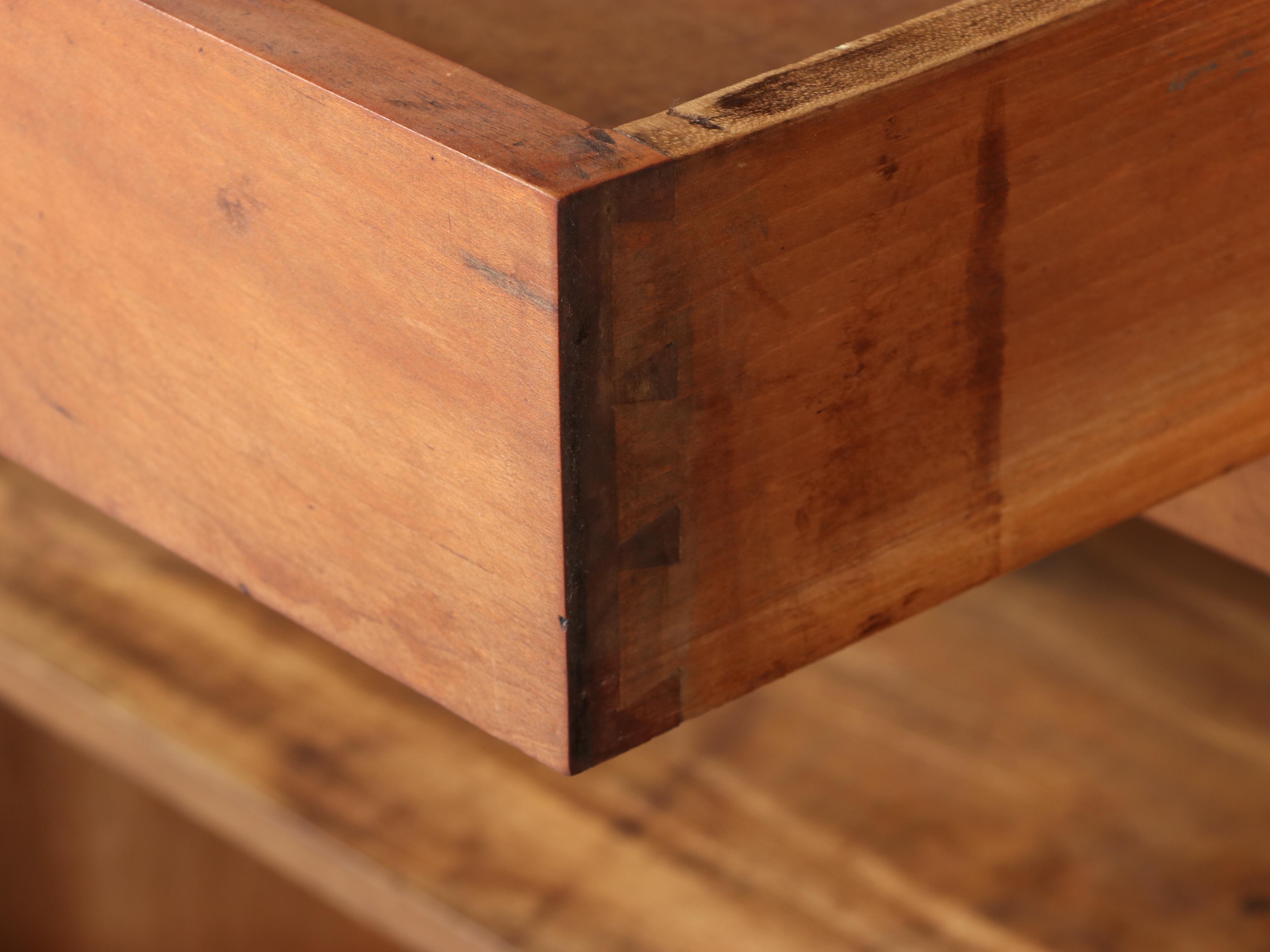 American Cherrywood Eight-Light Corner Cupboard, 19th Century