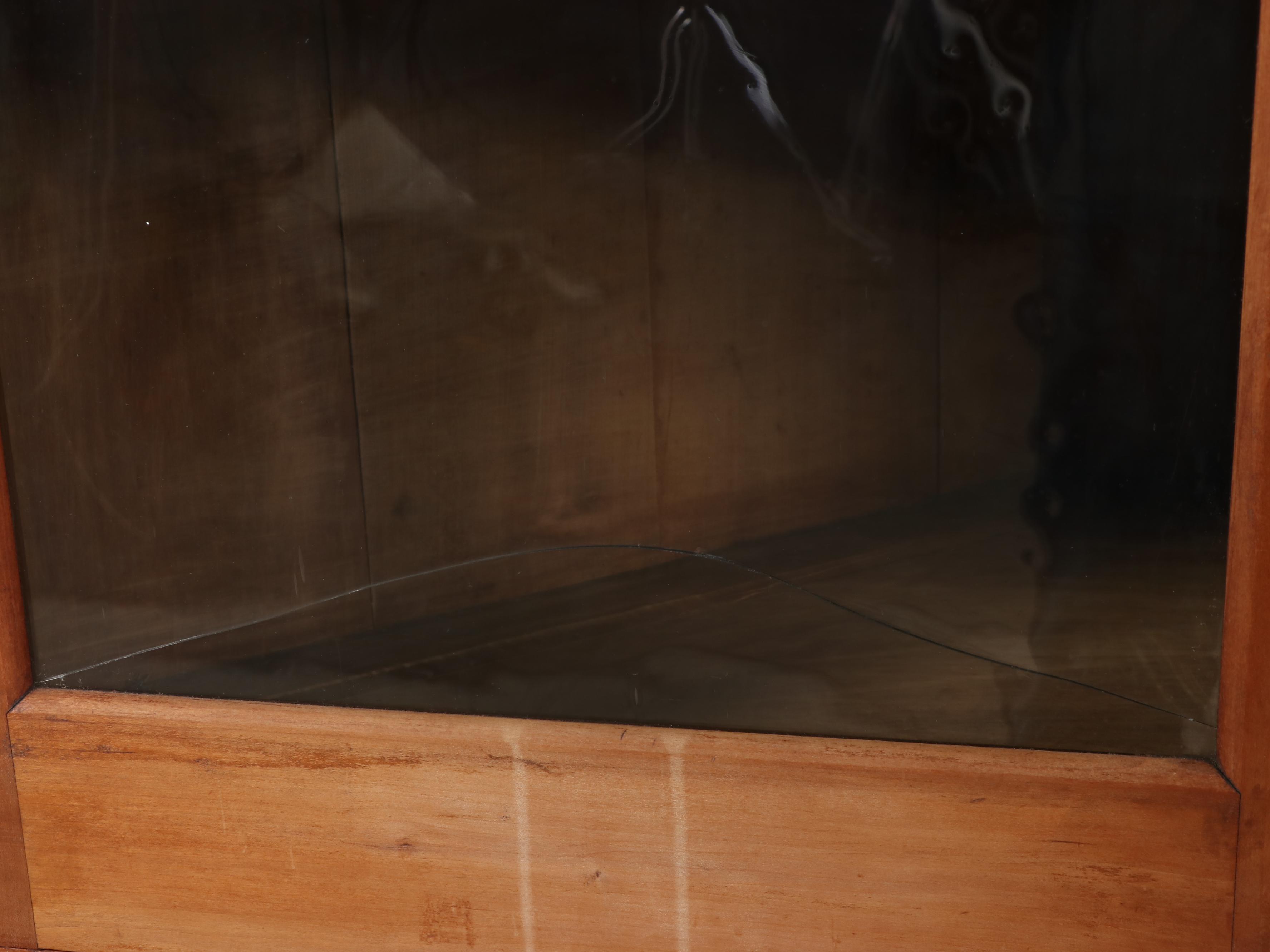 American Cherrywood Eight-Light Corner Cupboard, 19th Century