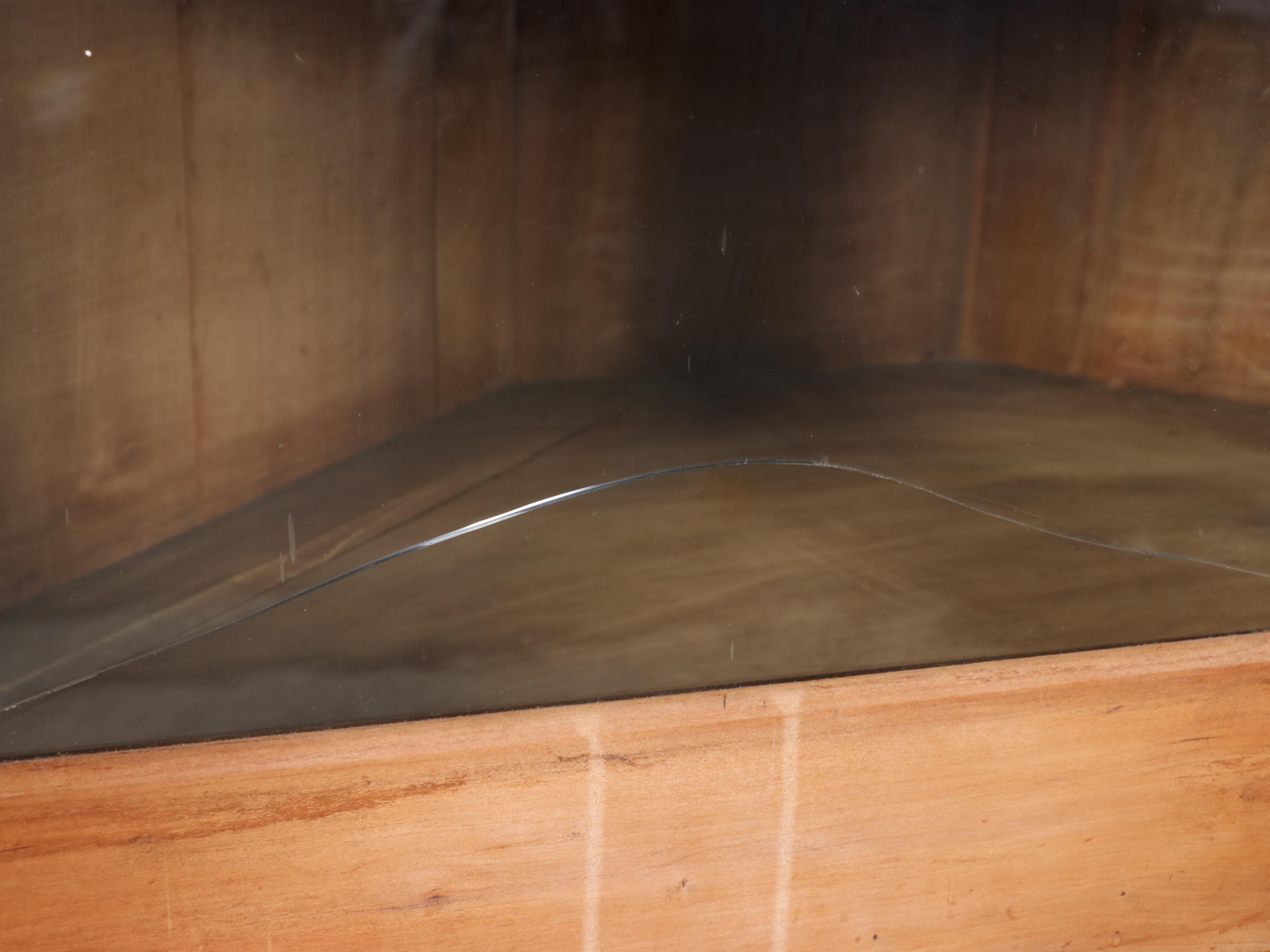 American Cherrywood Eight-Light Corner Cupboard, 19th Century