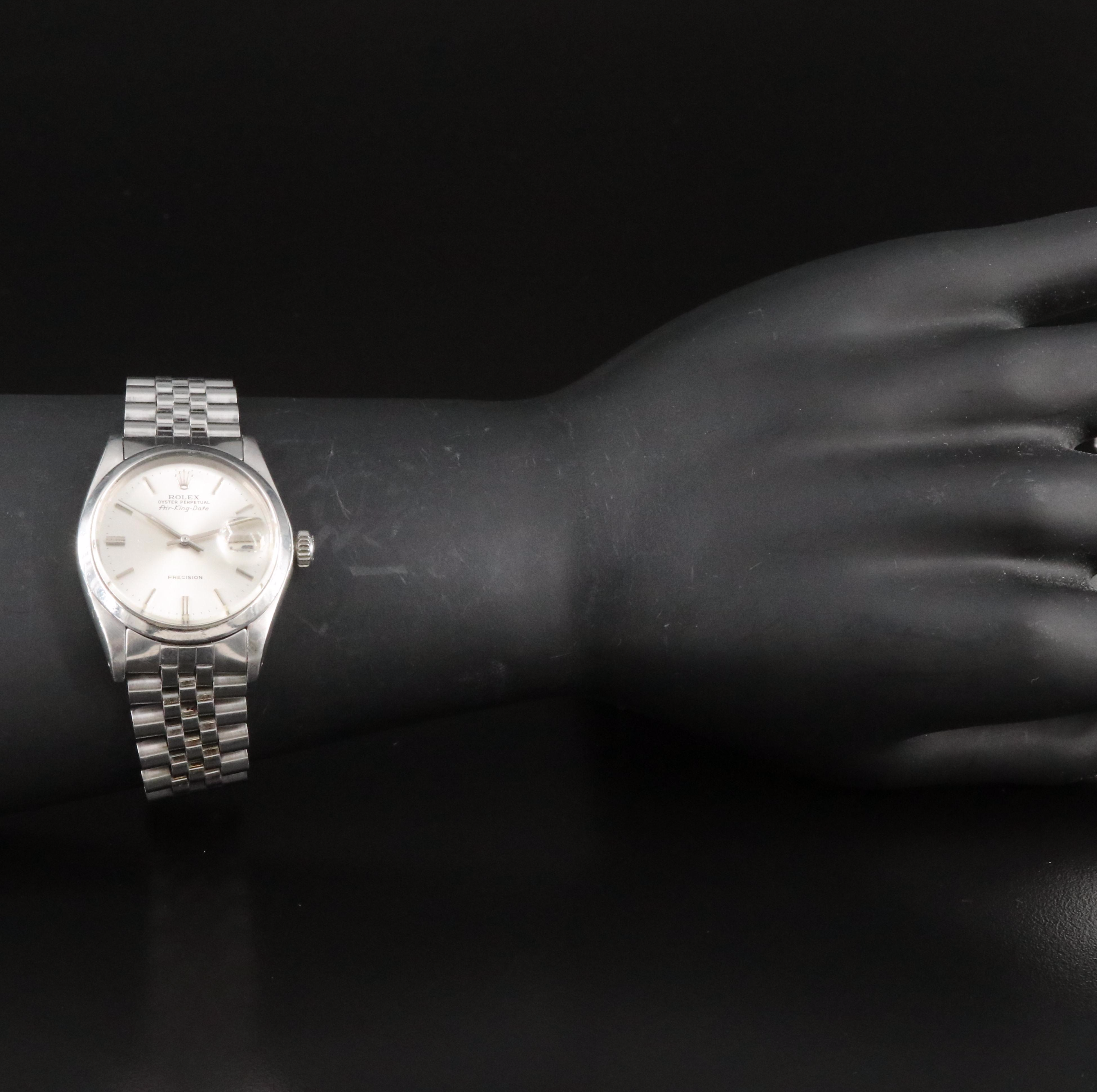 1972 Rolex Air-King Date Stainless Steel Watch