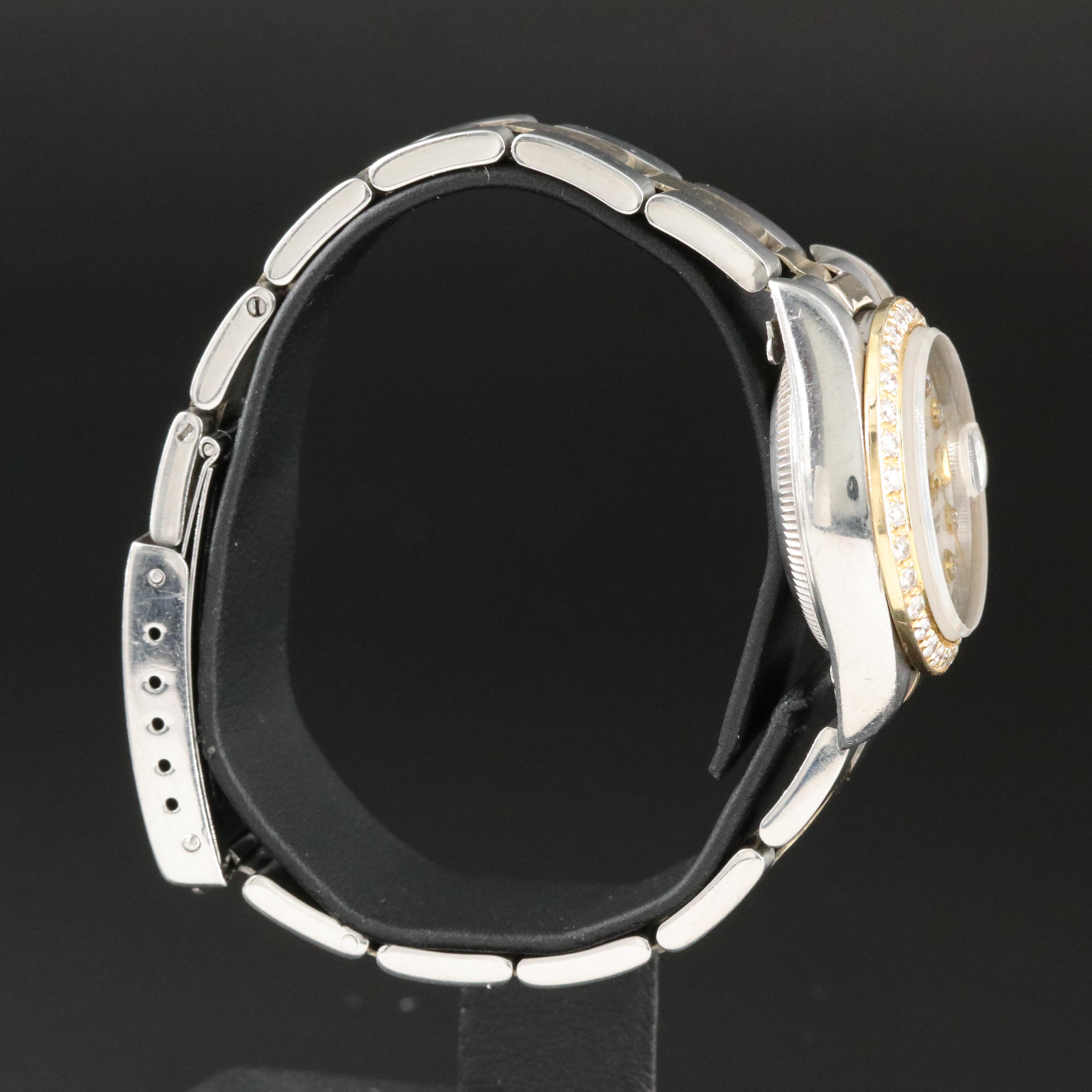 1993 Rolex Custom Diamond Dial and Bezel Datejust Watch