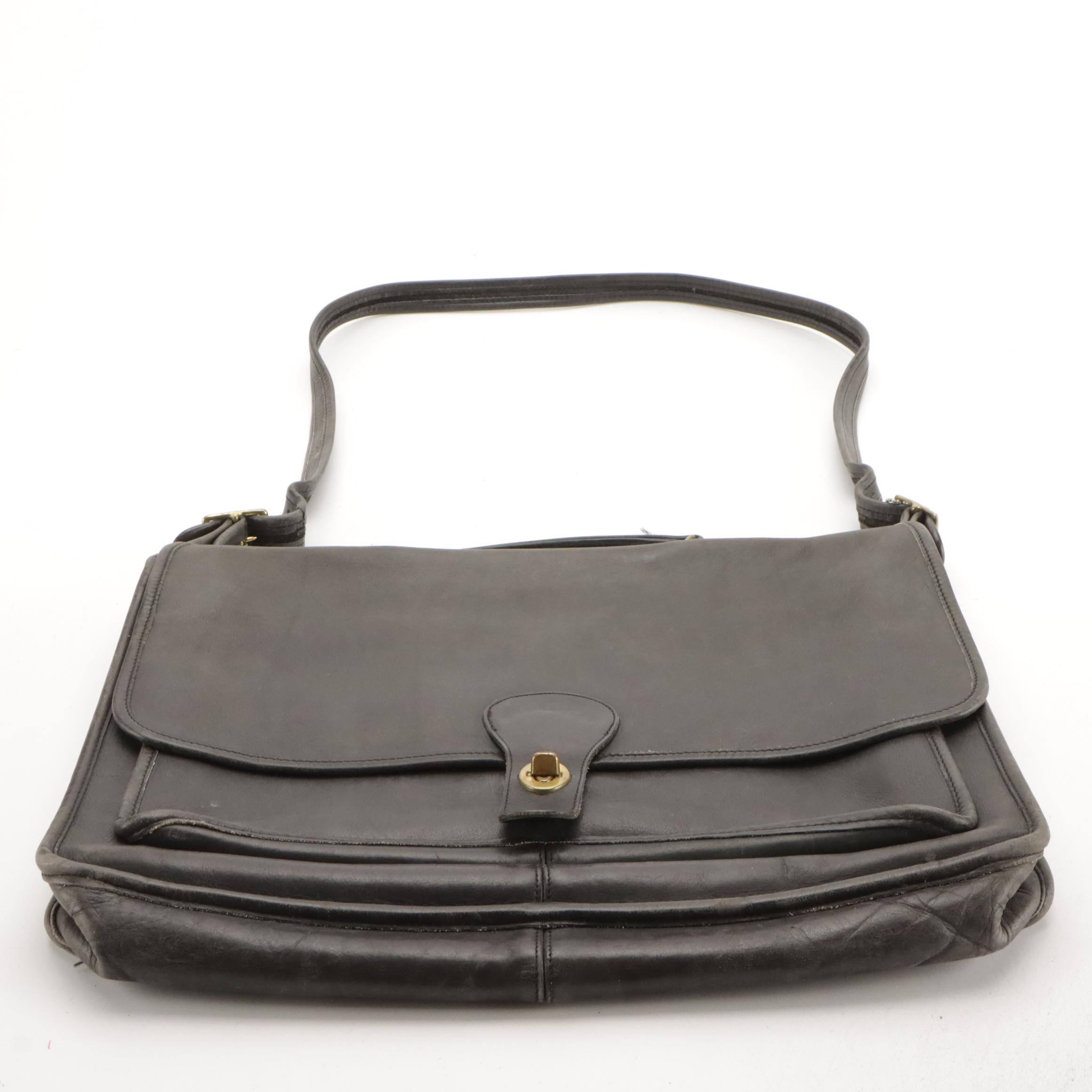Coach Briefcase in Glove-Tanned Cowhide, Made in NYC, 1970s