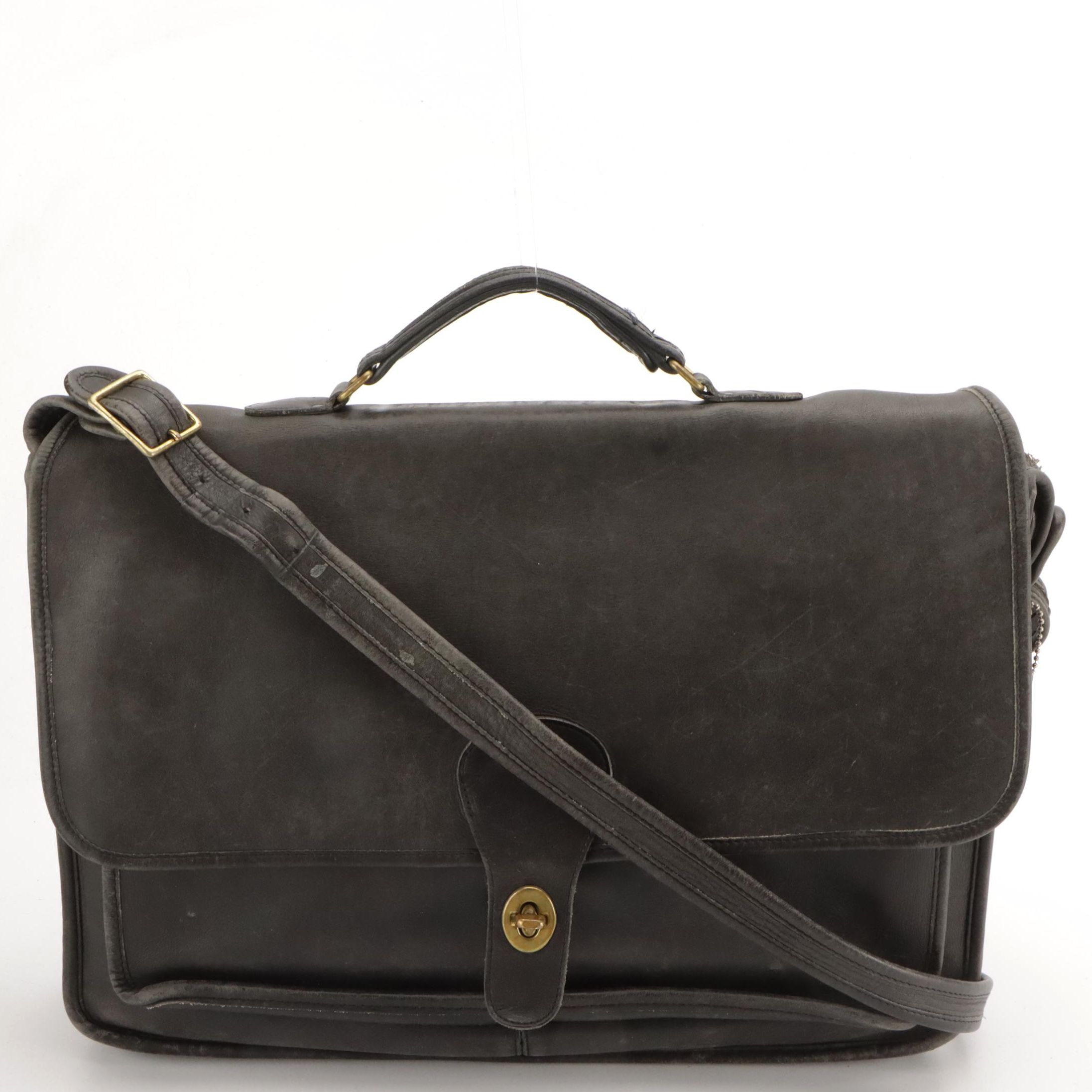 Coach Briefcase in Glove-Tanned Cowhide, Made in NYC, 1970s