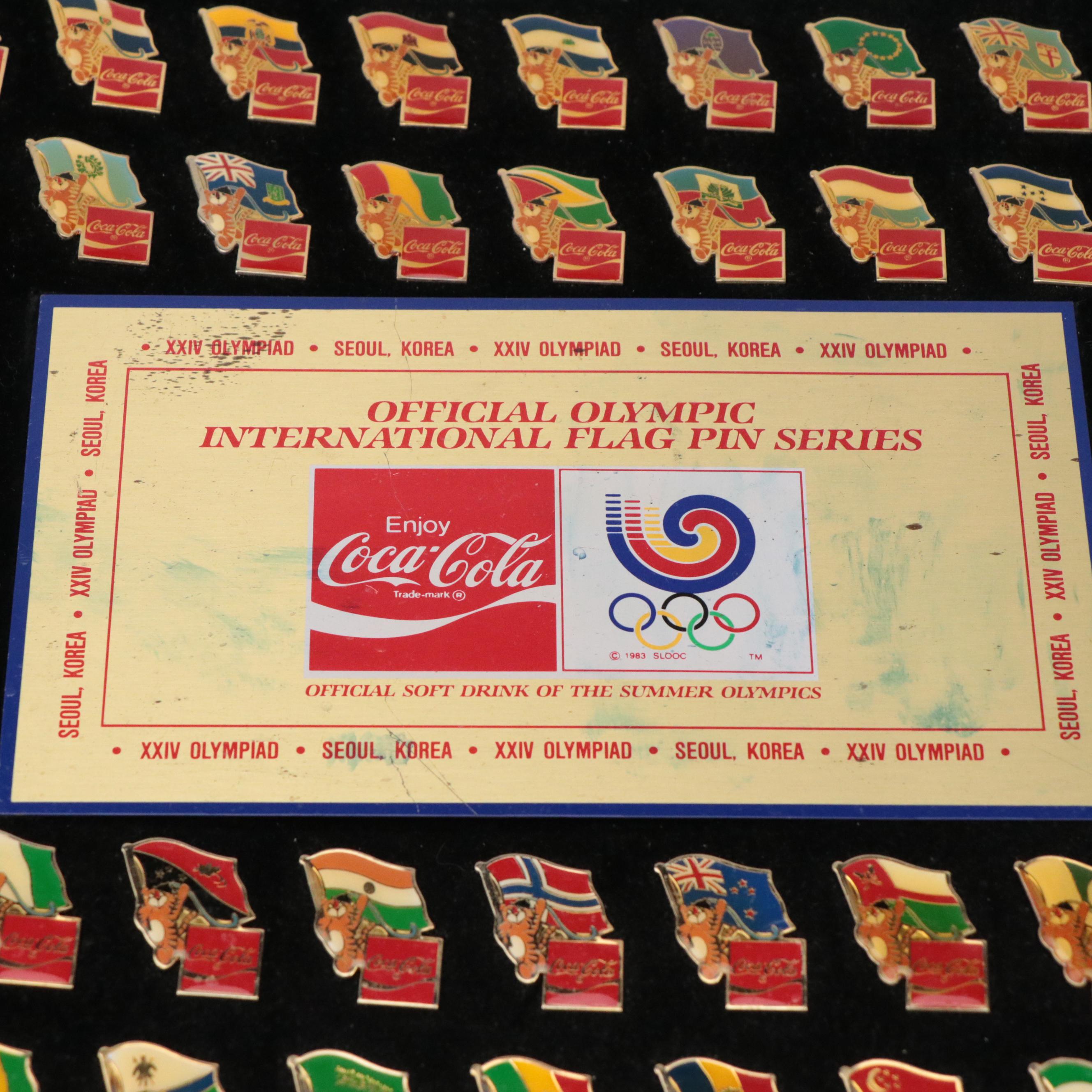 Coca-Cola Official Olympic International Flag Pin Set