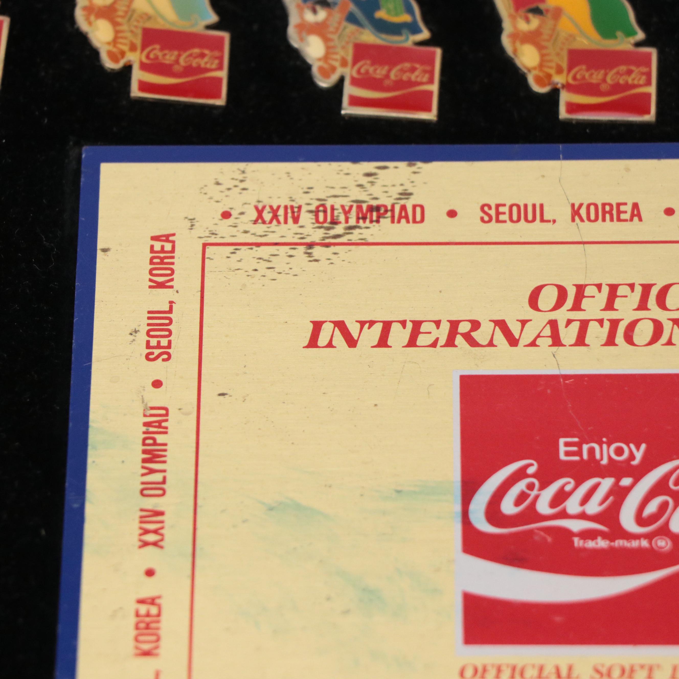 Coca-Cola Official Olympic International Flag Pin Set