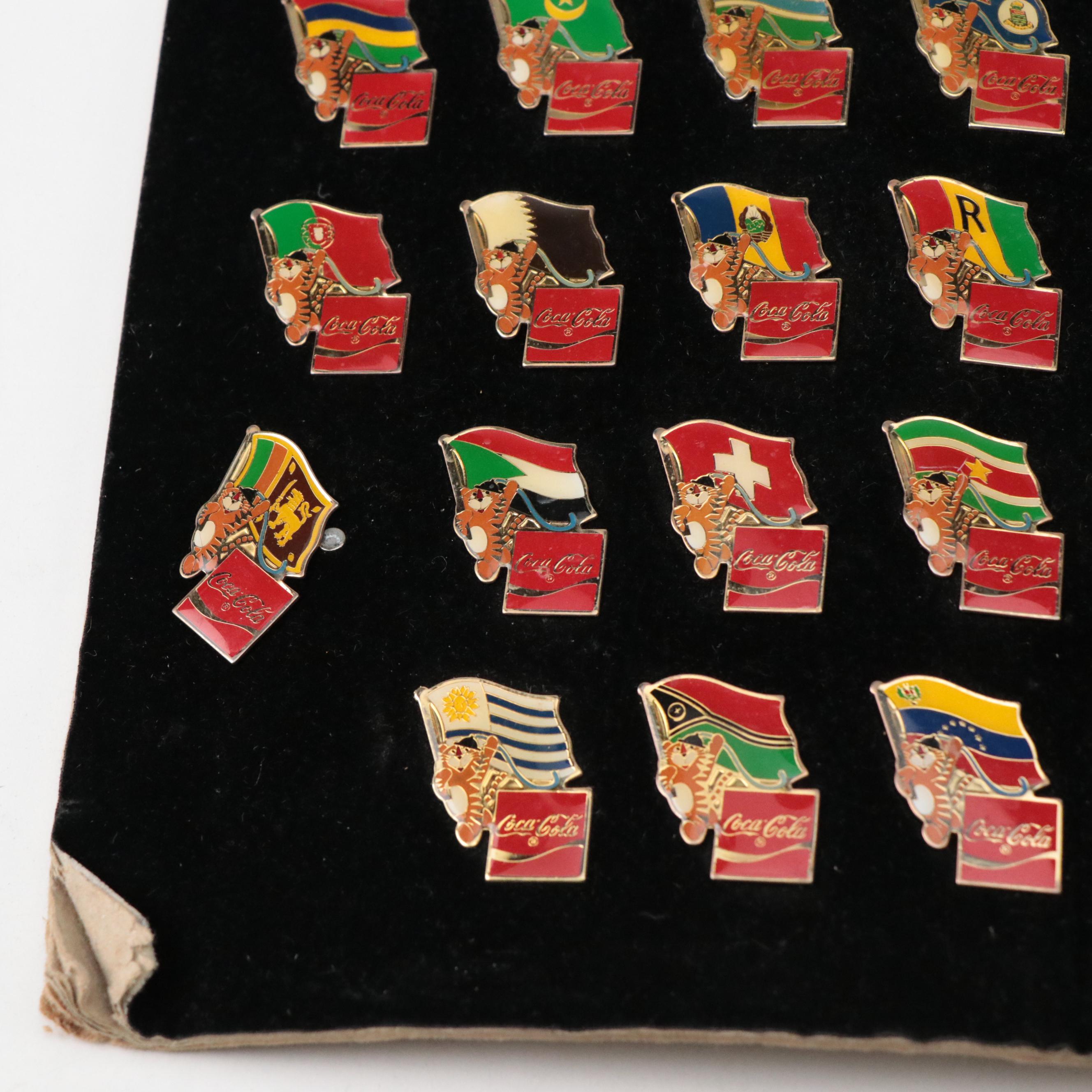 Coca-Cola Official Olympic International Flag Pin Set