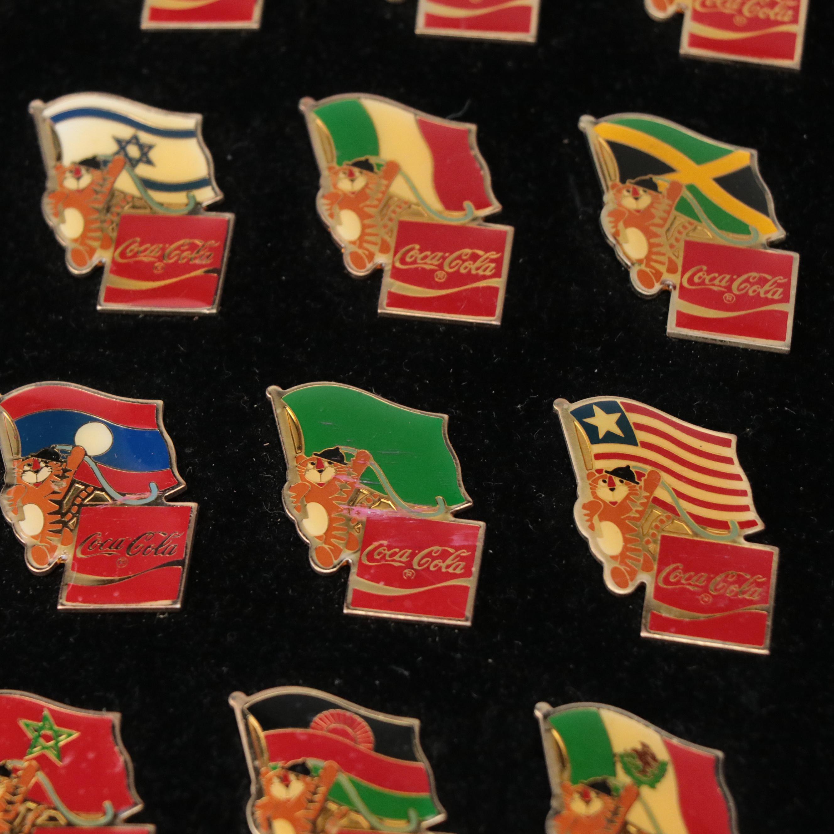 Coca-Cola Official Olympic International Flag Pin Set