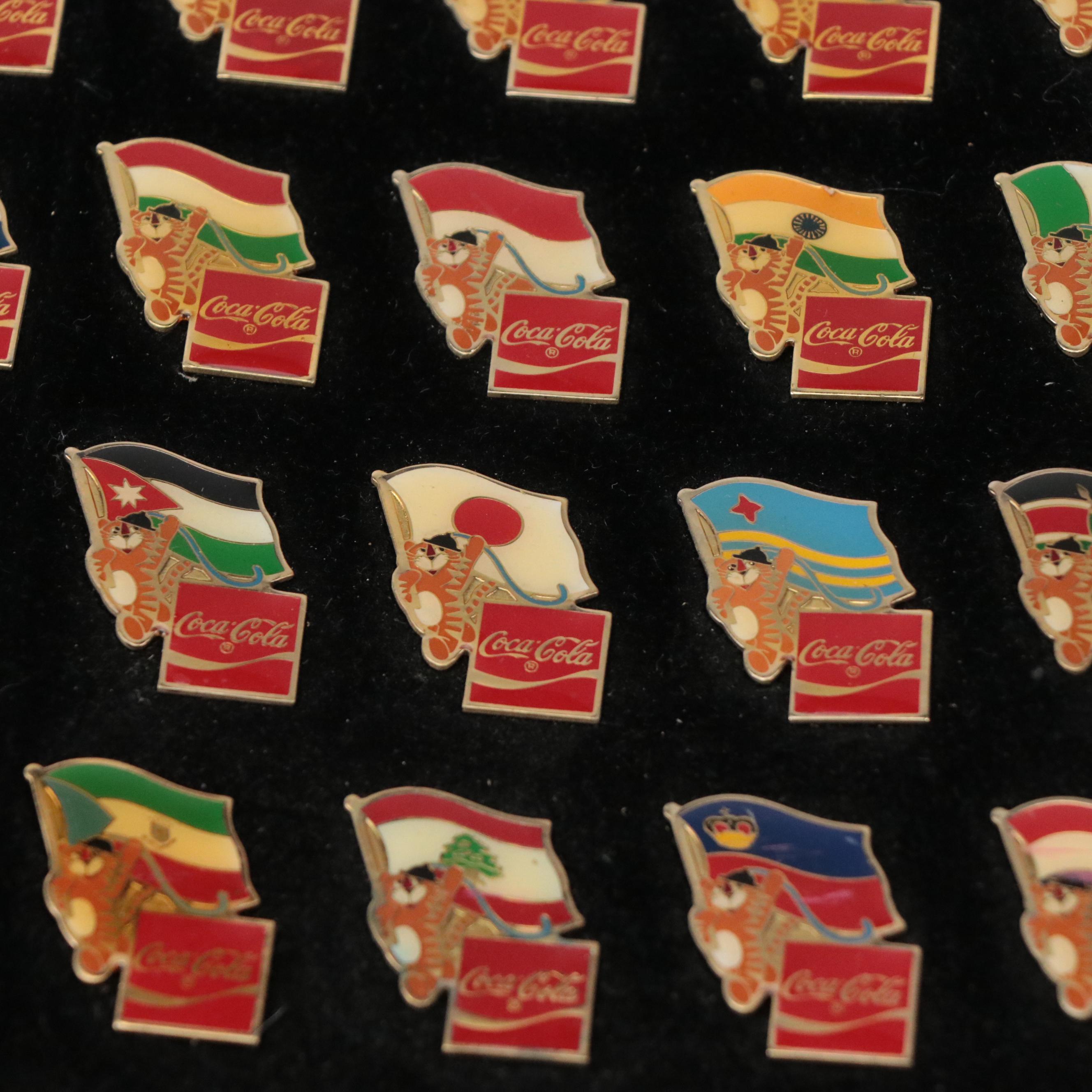 Coca-Cola Official Olympic International Flag Pin Set
