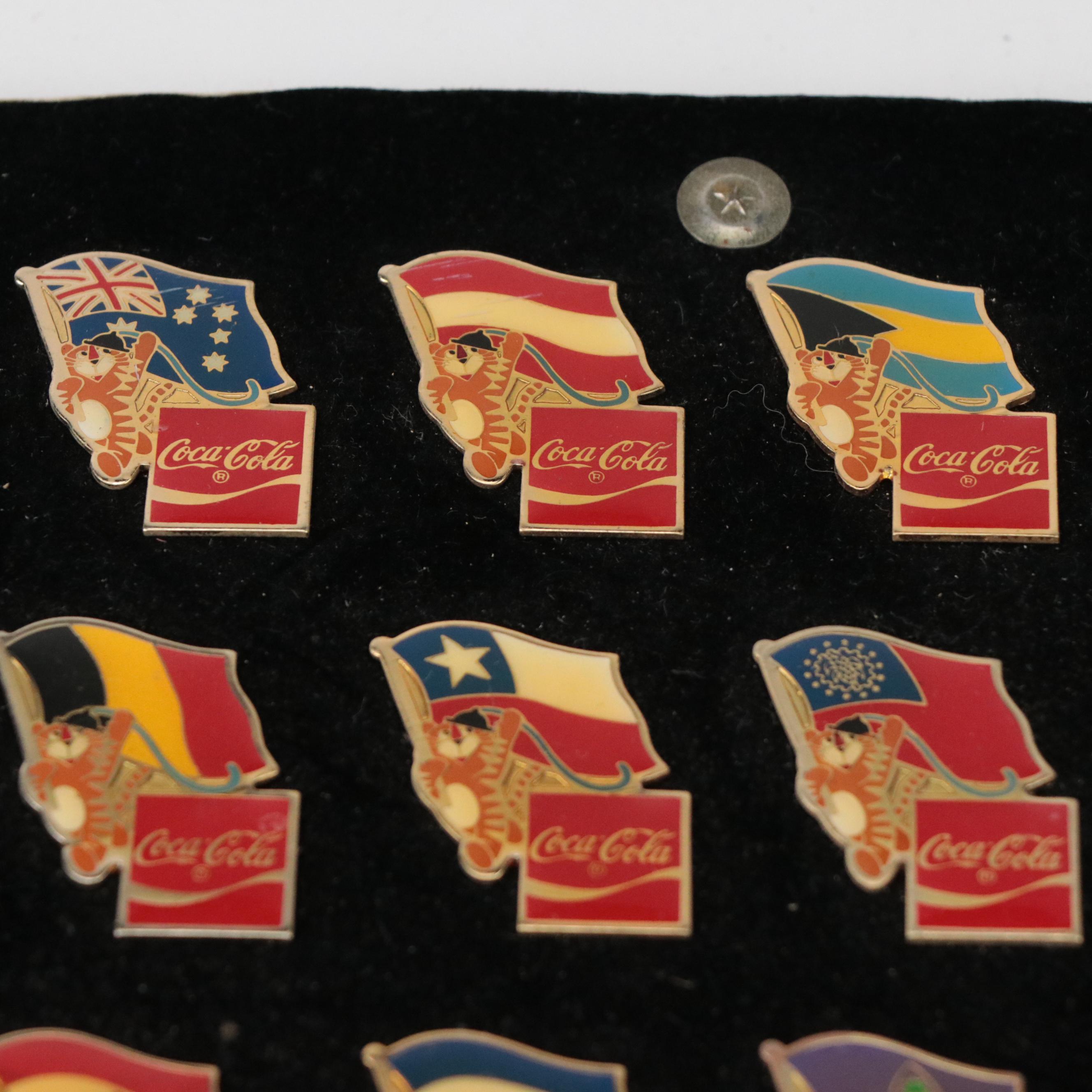 Coca-Cola Official Olympic International Flag Pin Set