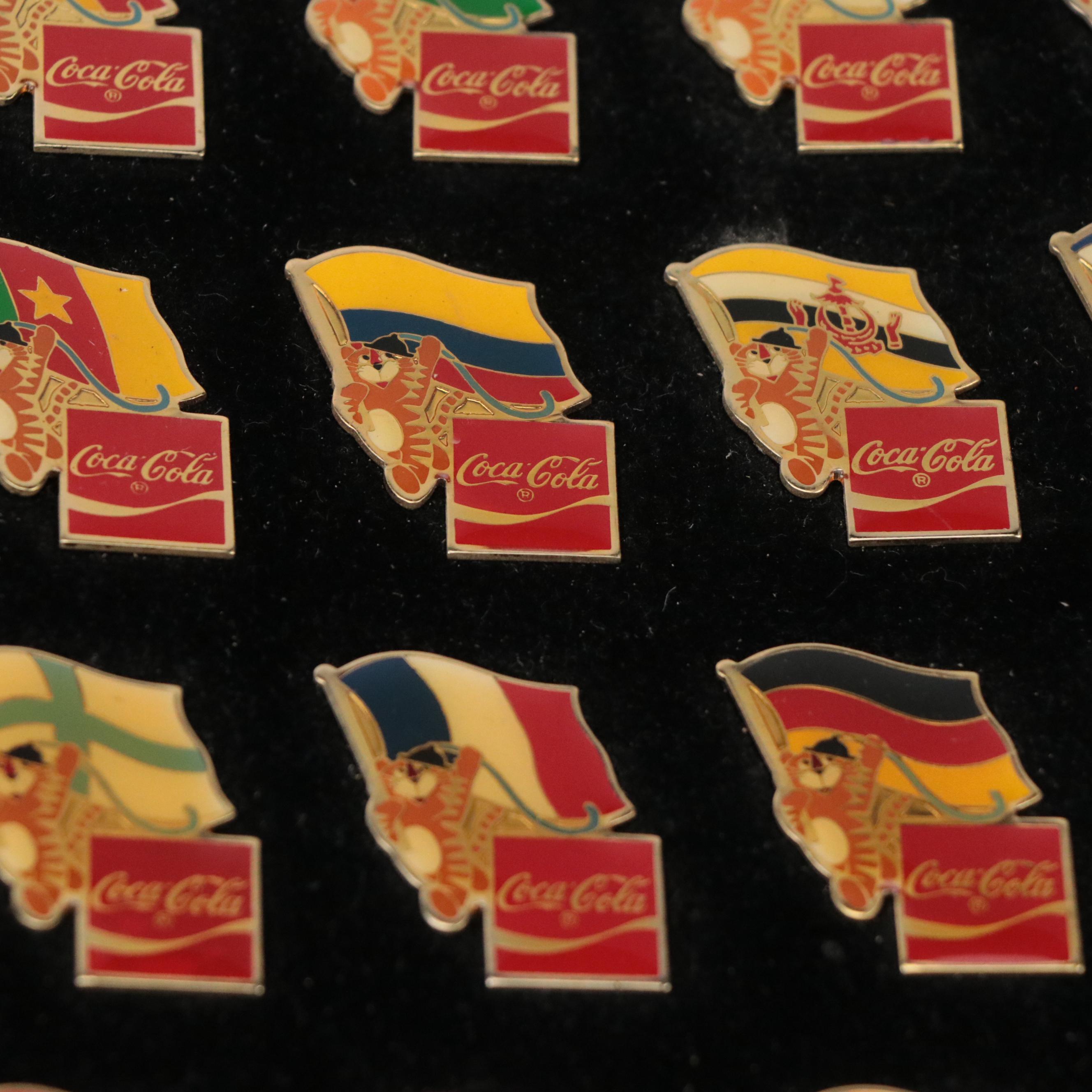 Coca-Cola Official Olympic International Flag Pin Set