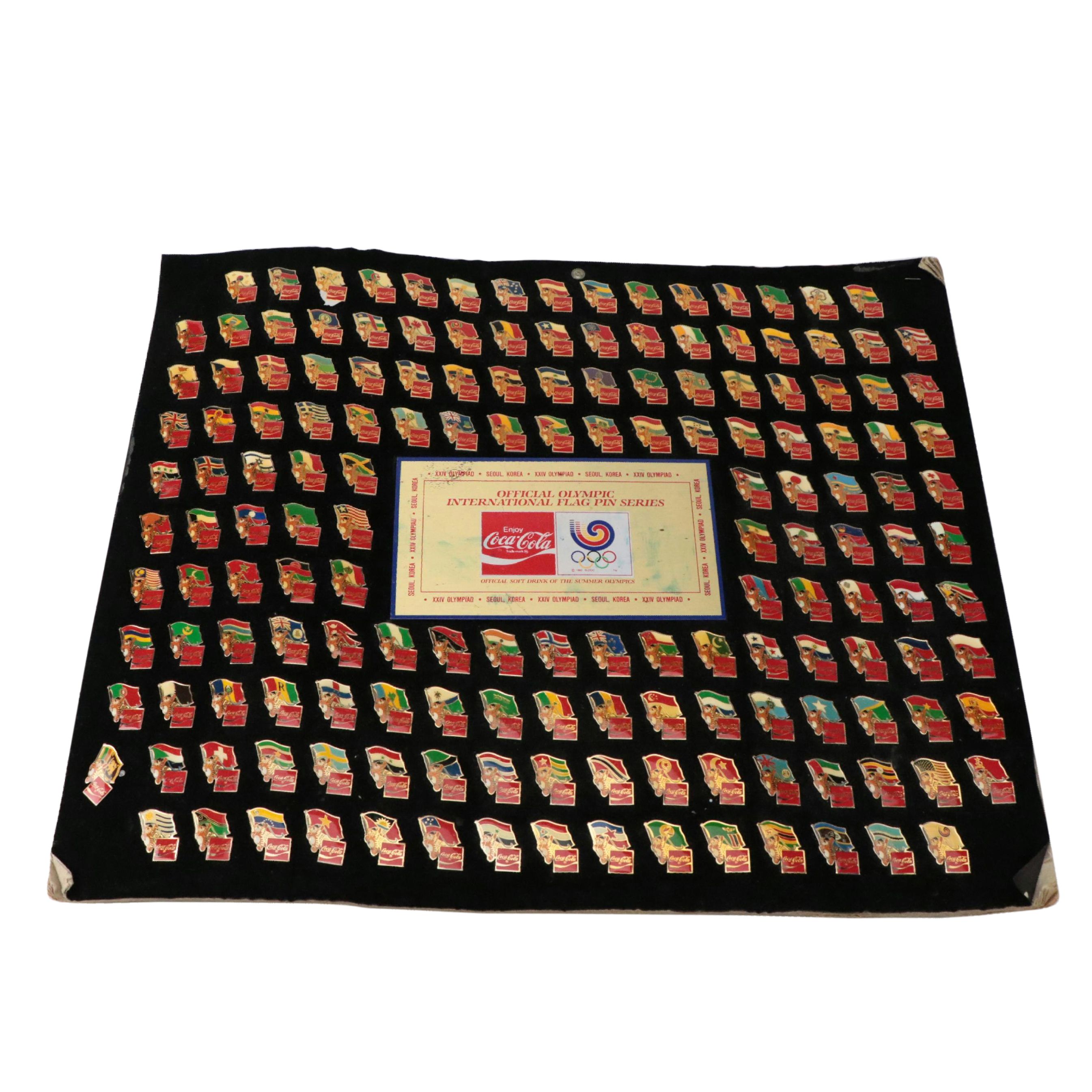 Coca-Cola Official Olympic International Flag Pin Set