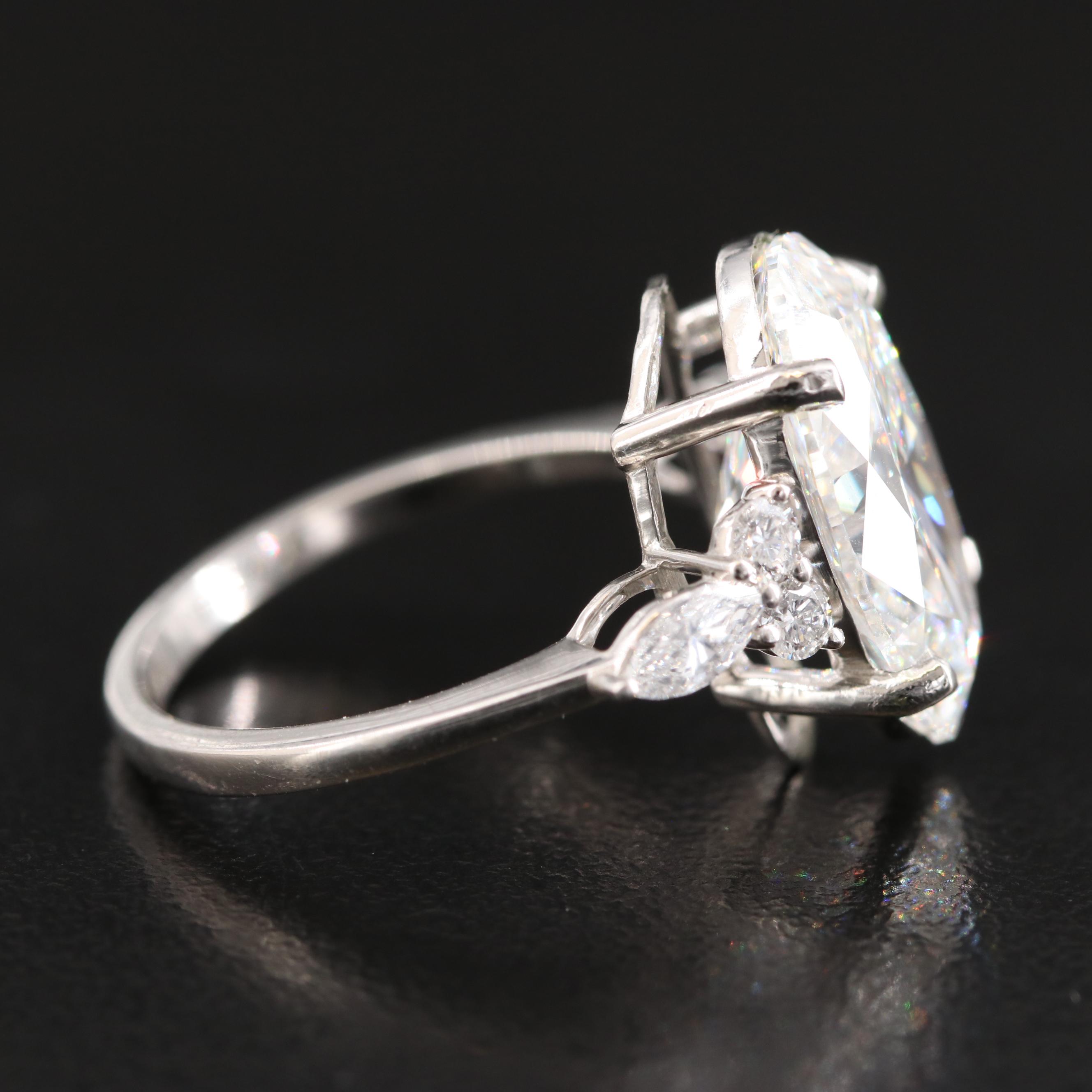 Platinum 5.93 CTW Lab Grown Diamond Ring with IGI Report