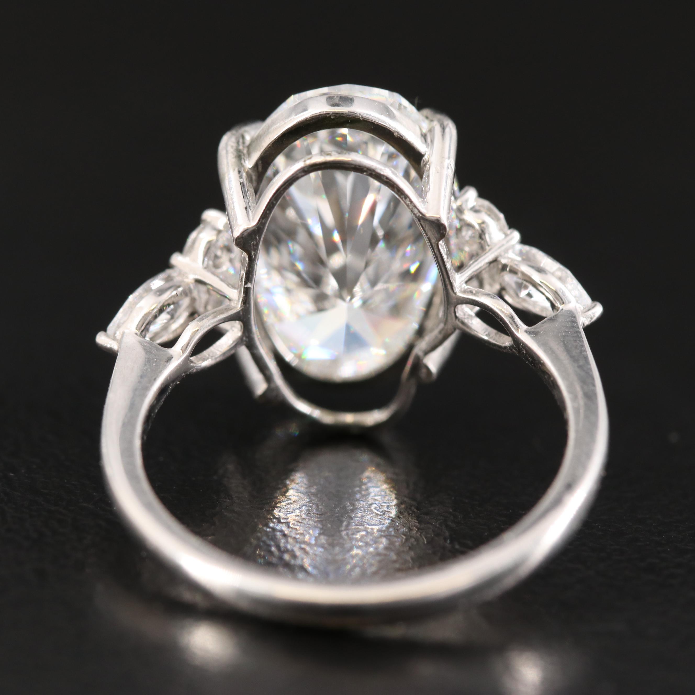 Platinum 5.93 CTW Lab Grown Diamond Ring with IGI Report