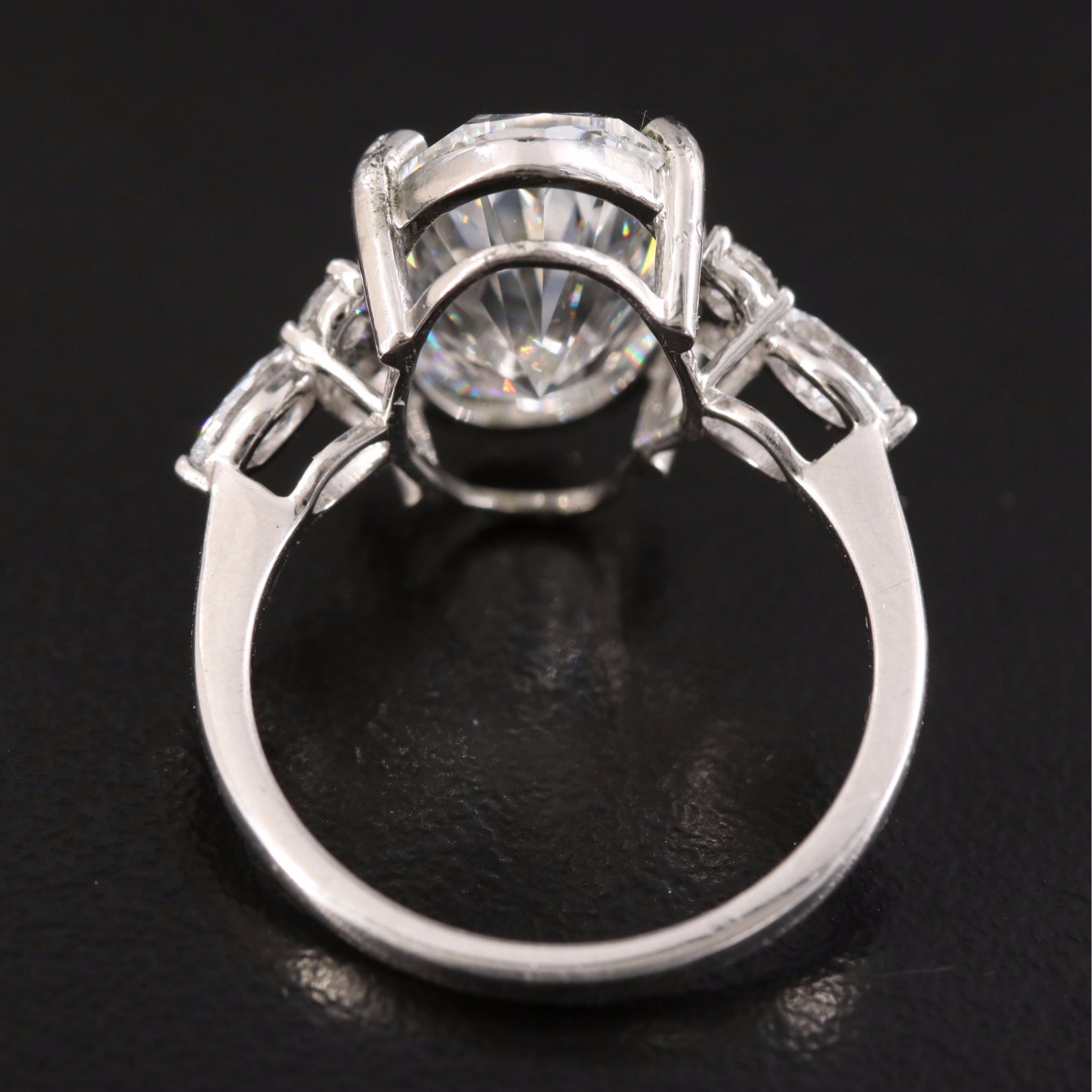 Platinum 5.93 CTW Lab Grown Diamond Ring with IGI Report