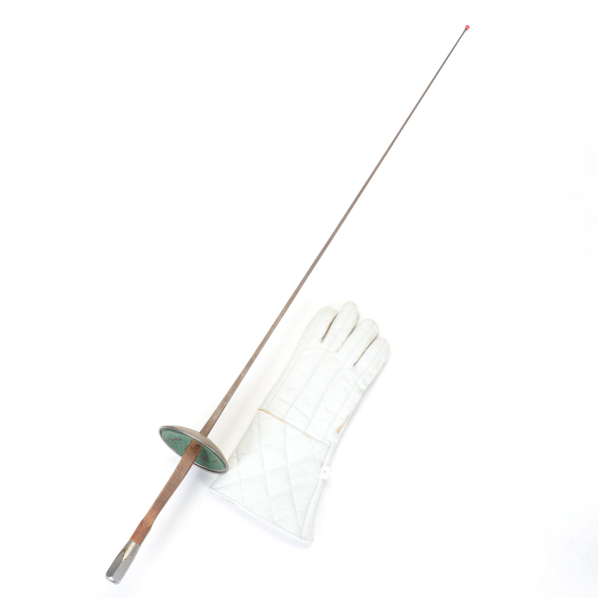 French Fencing Foil with Fencers Glove