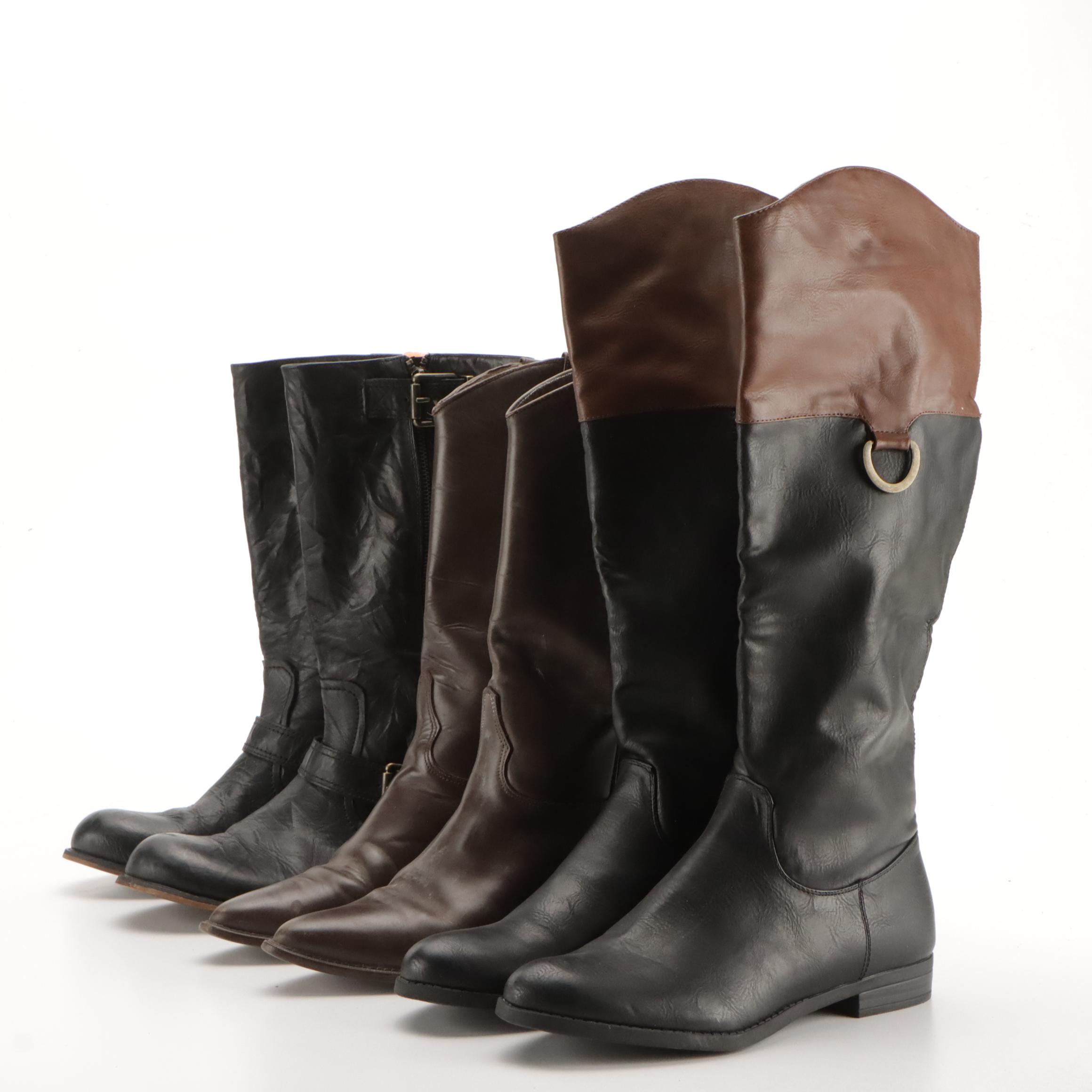 Gianna Bini, Merona and Other Black and Brown Leather Boots