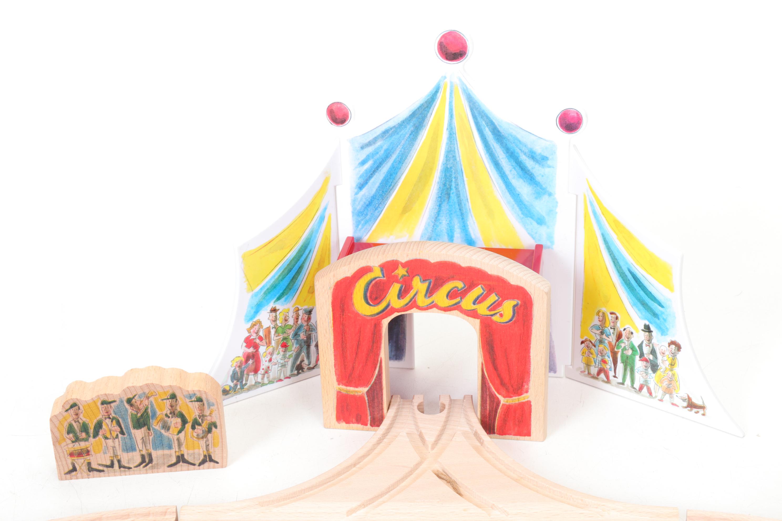 Curious George BRIO Wooden Railway Circus Train Set, Early 2000s