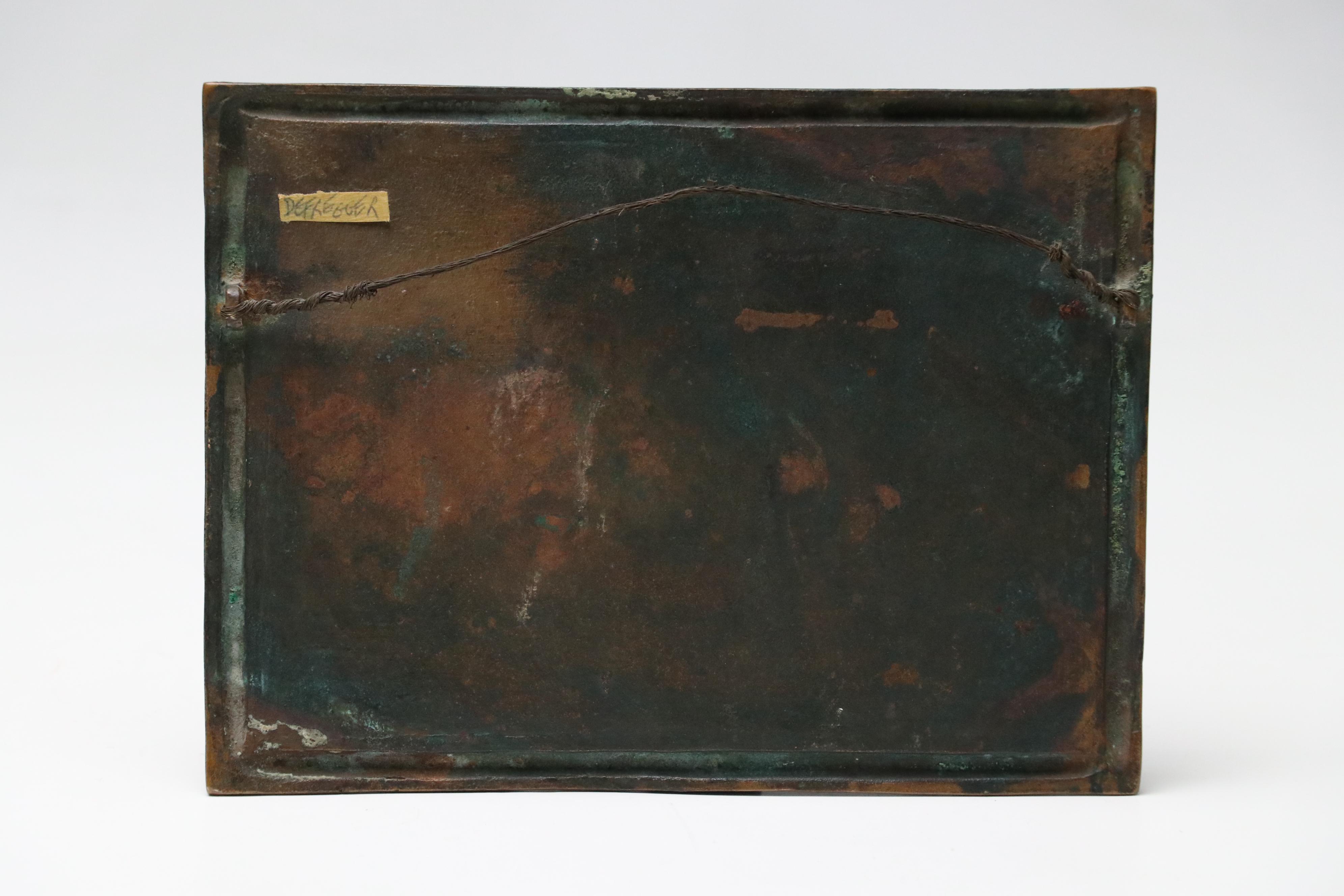 Franz Defregger "Arrival on the Dance Floor" Bronze Plaque, Mid to Late 19th C.