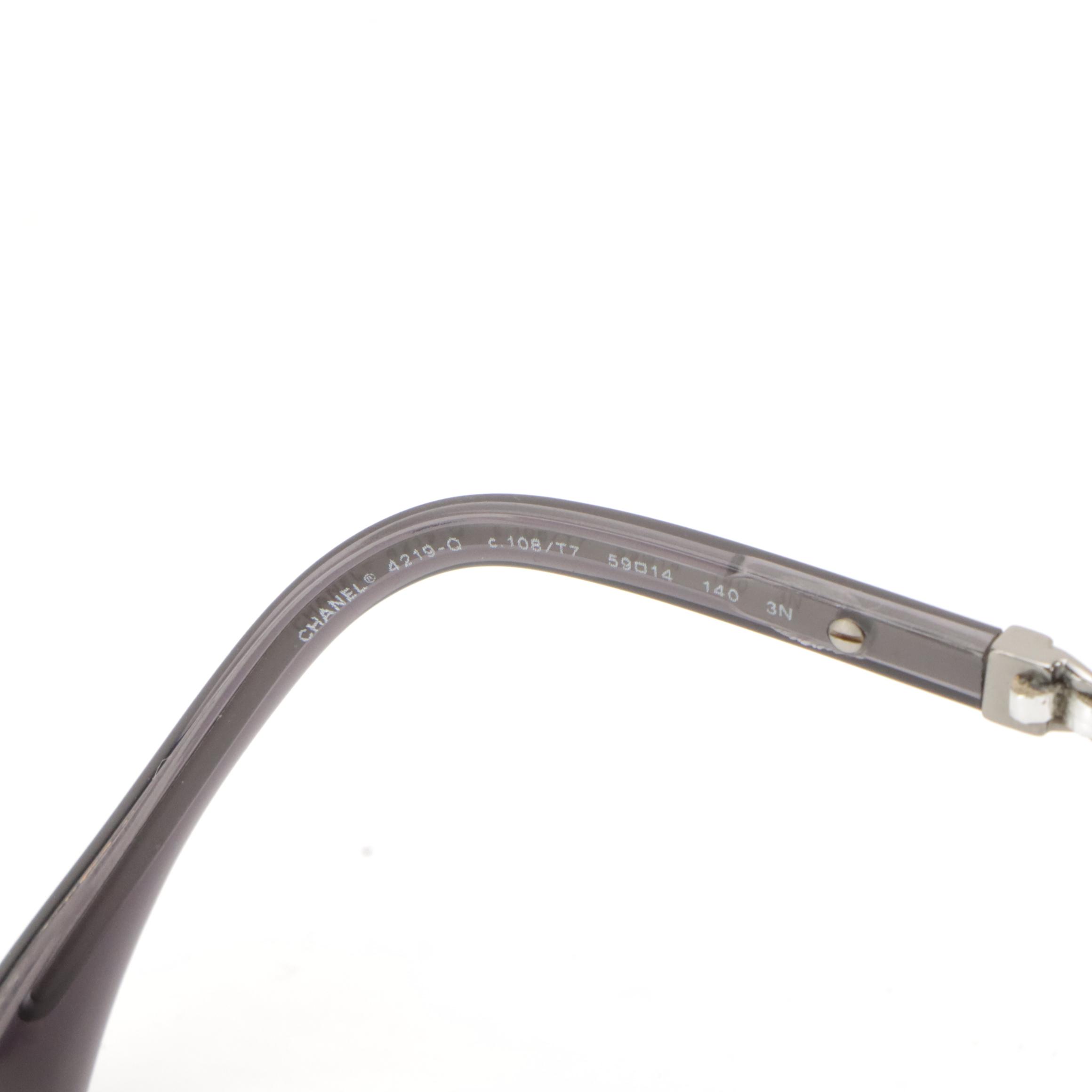 Chanel 4219-Q c.108/T7 Metal Polarized Pilot Winter Sunglasses in Case and Box