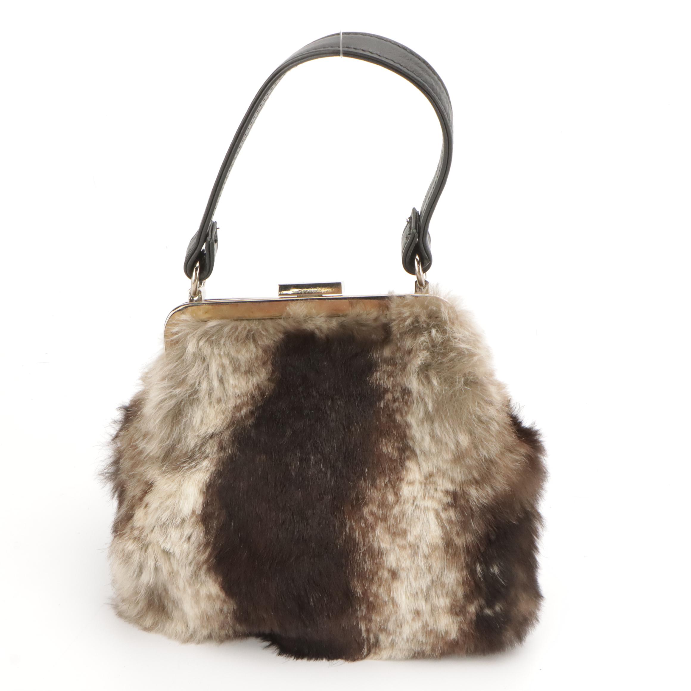 Dolce & Gabbana Mini Dyed Rabbit Fur Handbag